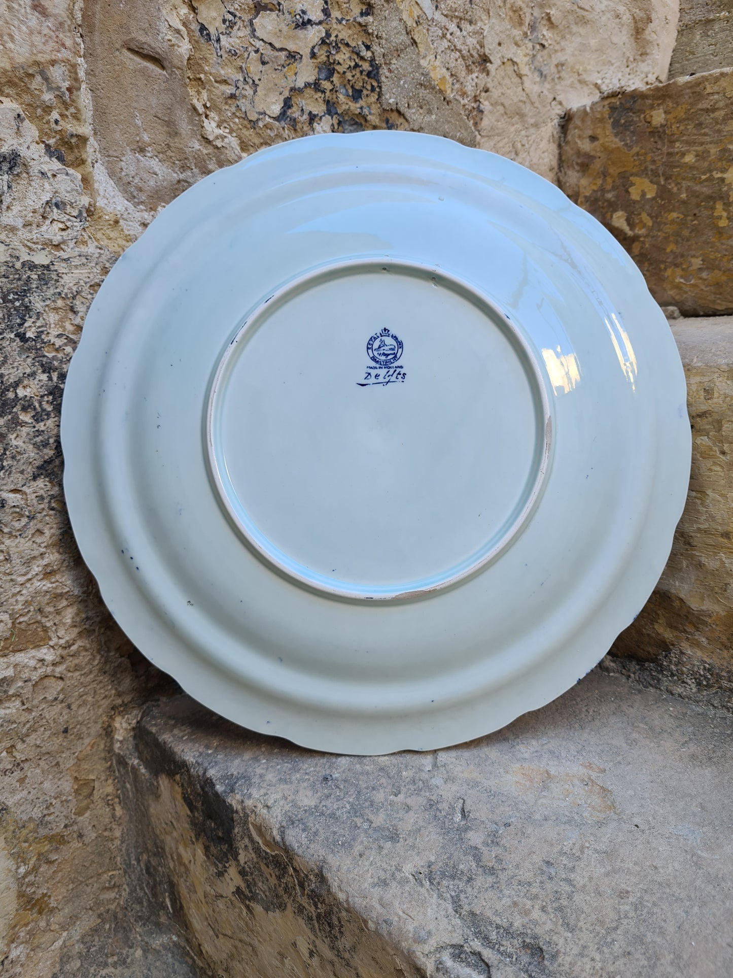 Large Delft Blue Wall Plate by Royal Sphinx | 1950s