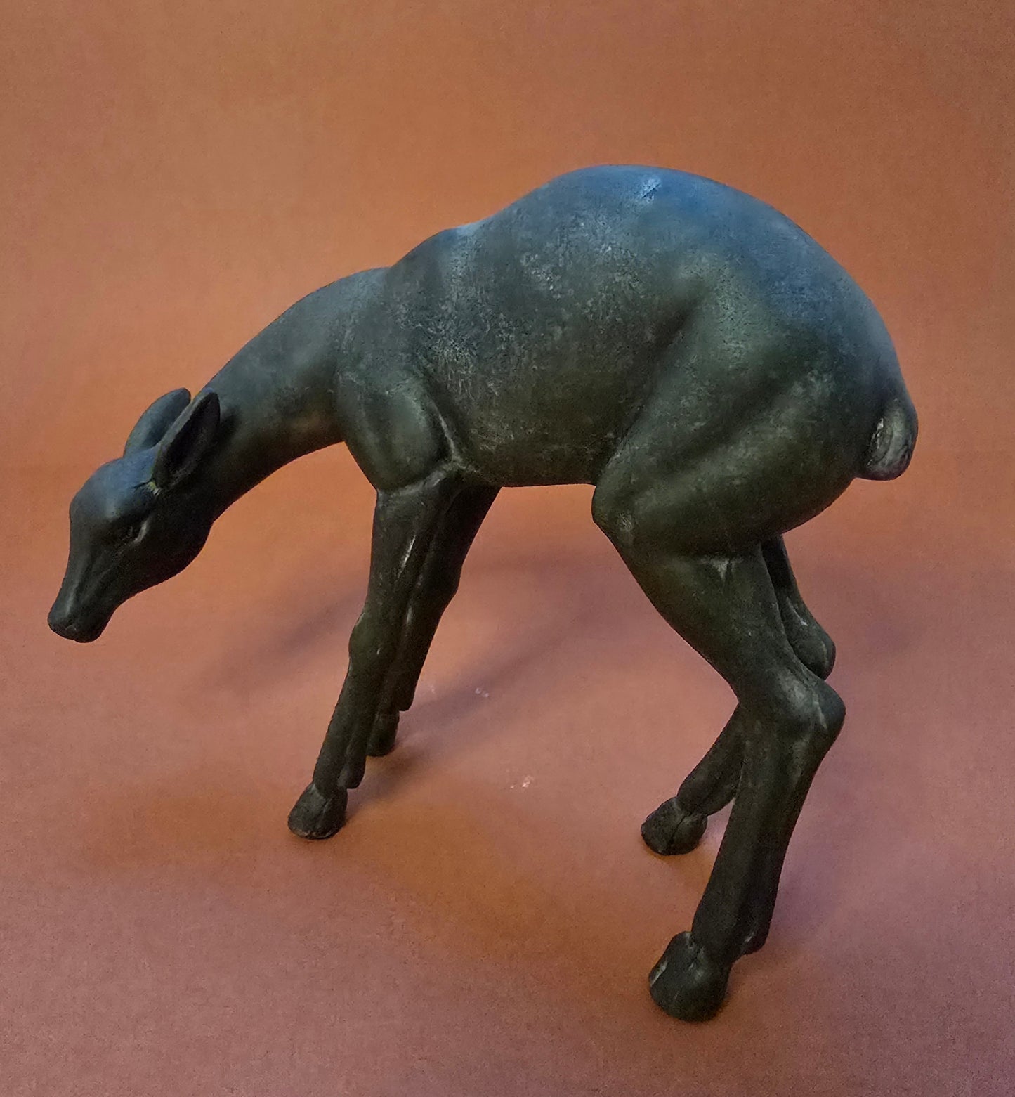 Art Deco Spelter Fawn Figurine - 1930s France