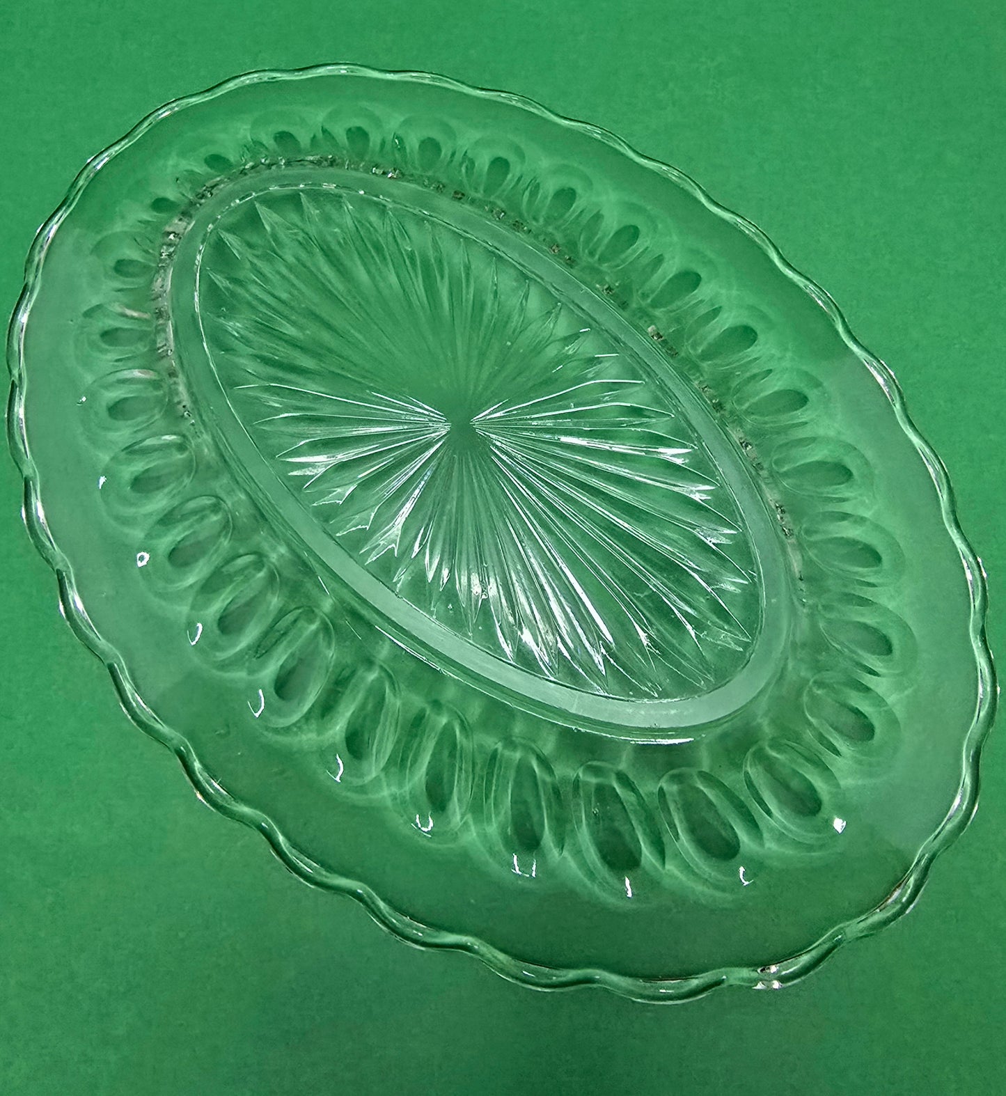 Vintage Glass Serving Dish - 1950s