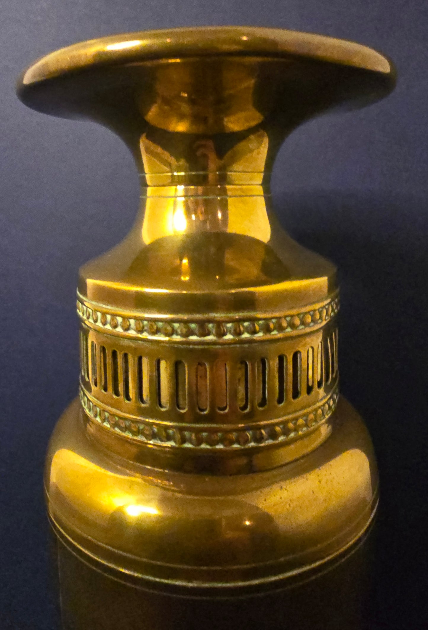 Yellow brass Jugendstil vase circa 1900
