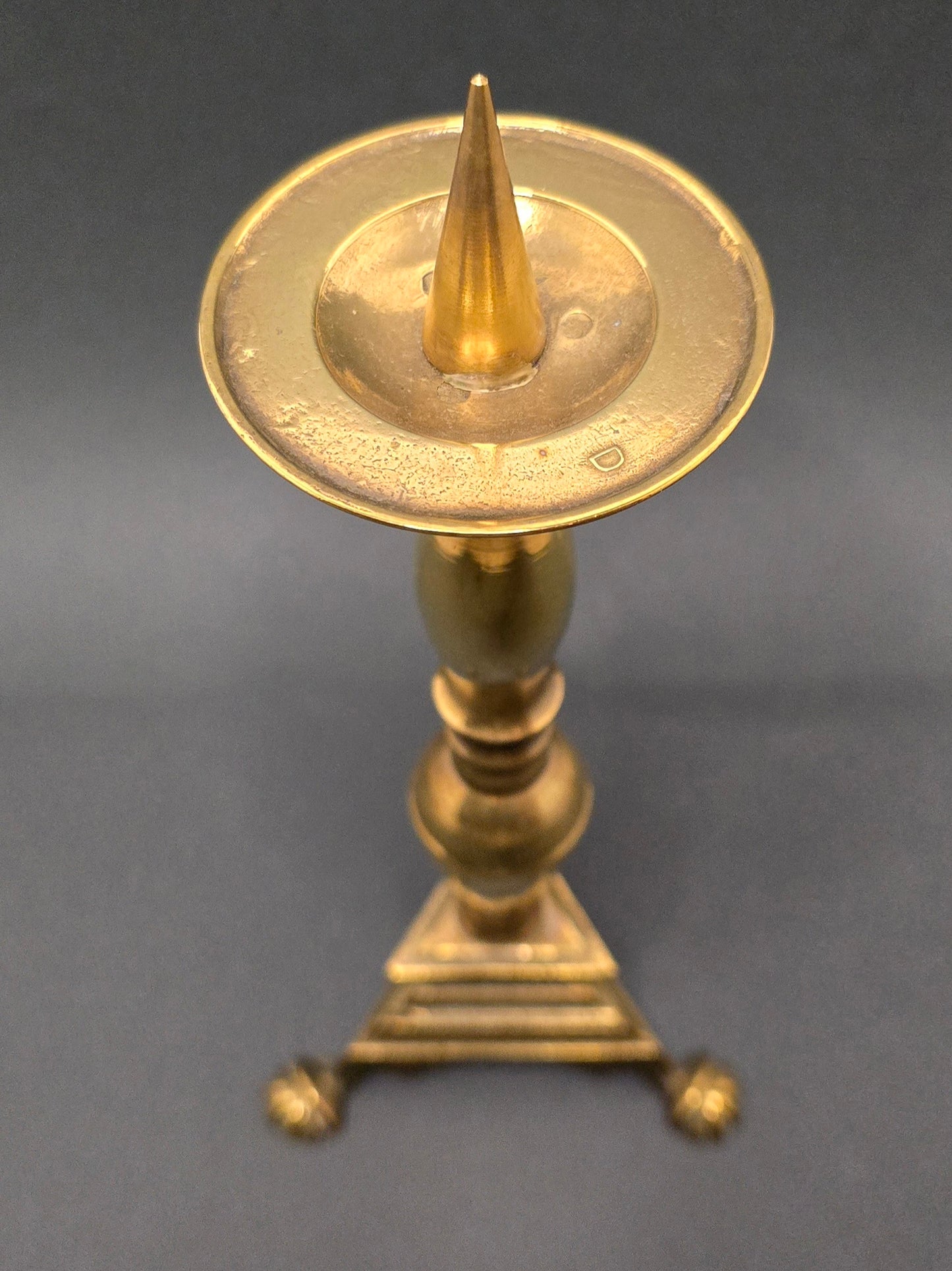 Solid brass church candlestick 1870 Netherlands