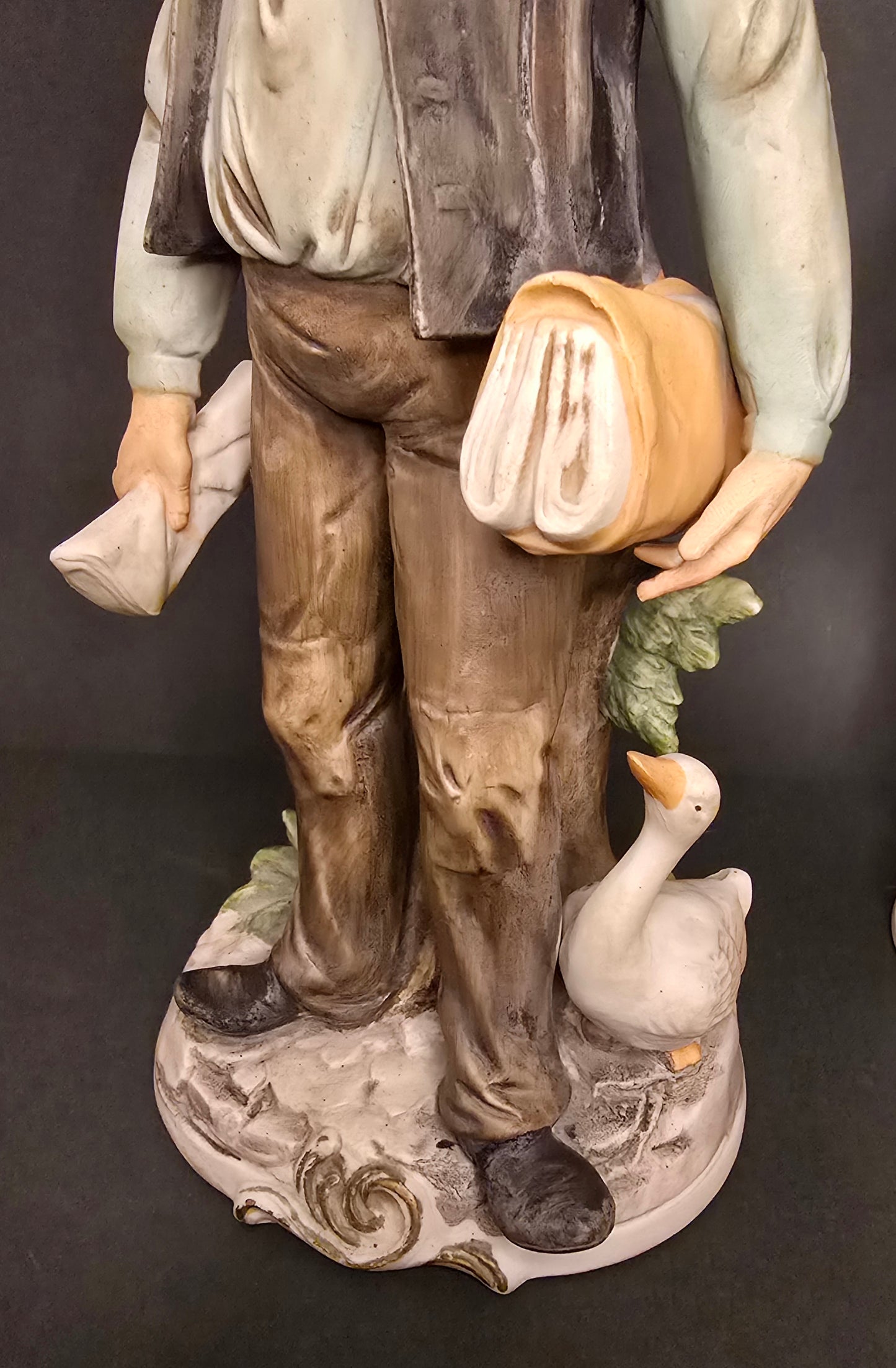 Large Vintage Japanese Ceramic Figurine Set - 1950s Pair