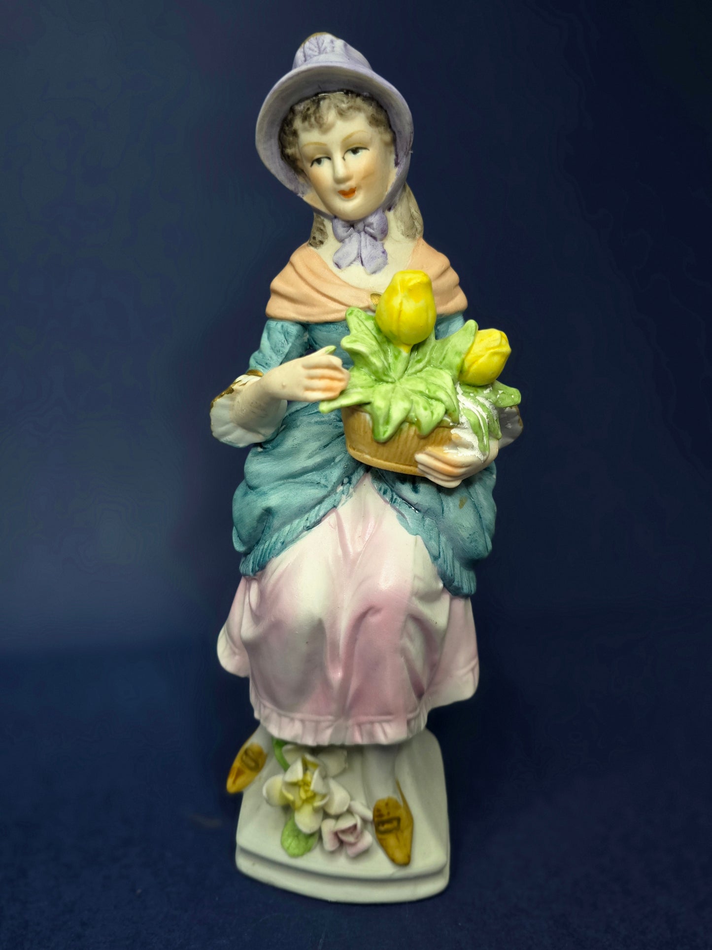 Antique German Bisque Porcelain Figurine Pair - Man and Woman 1920s