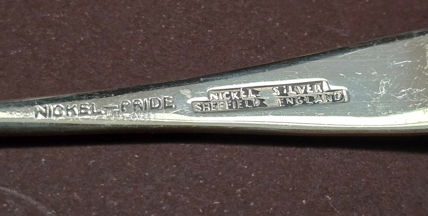 Sheffield Nickel Silver Teaspoons Set of 4 - England 1940