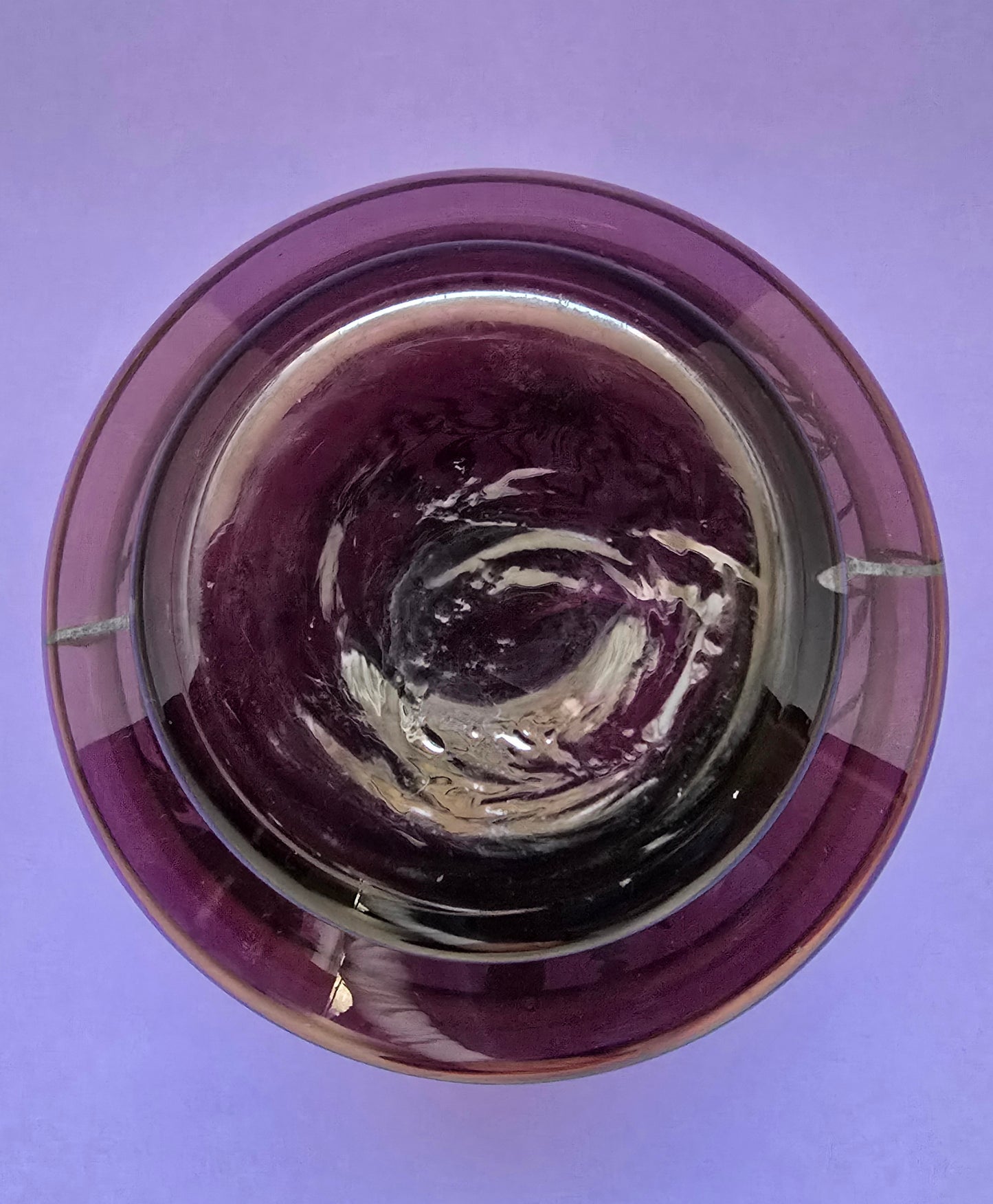 1950s Italian Amethyst Crystal Decanter with Silver Overlay - Broken Beauty