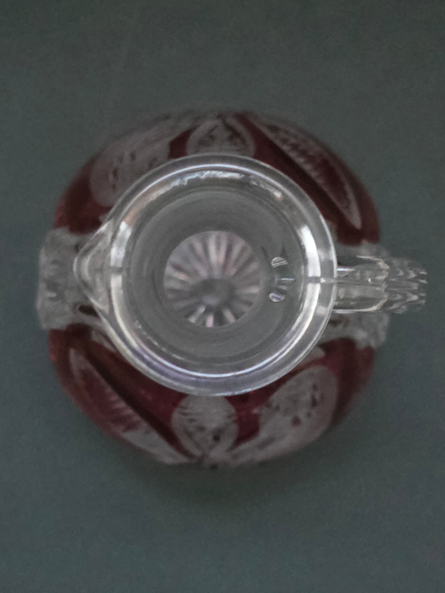 Hofbauer Byrdes Collection Crystal Decanter - 1960s German Ruby Flash Bird (No Stopper)