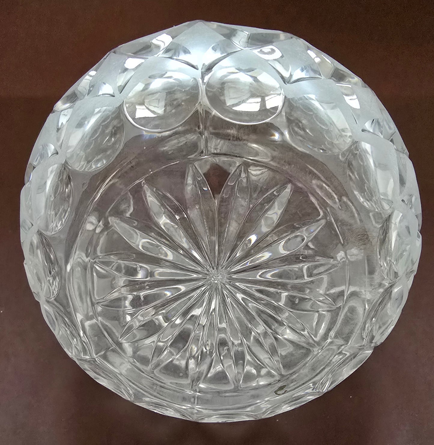 Heavy crystal decanter 1950s Germany