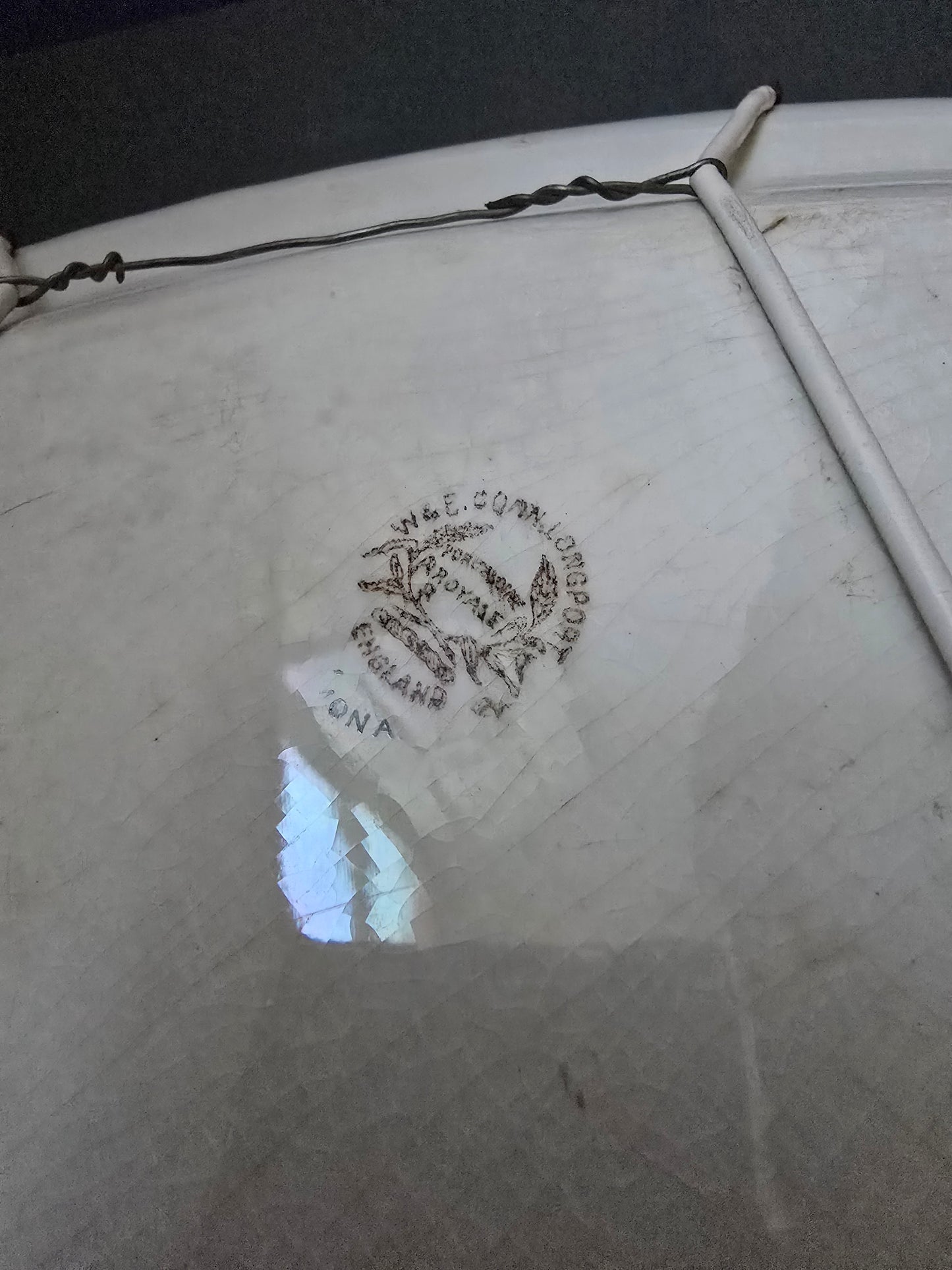 Antique W.E. Corn Royal Pattern Large Serving Platter - 1870s-1890s Longport