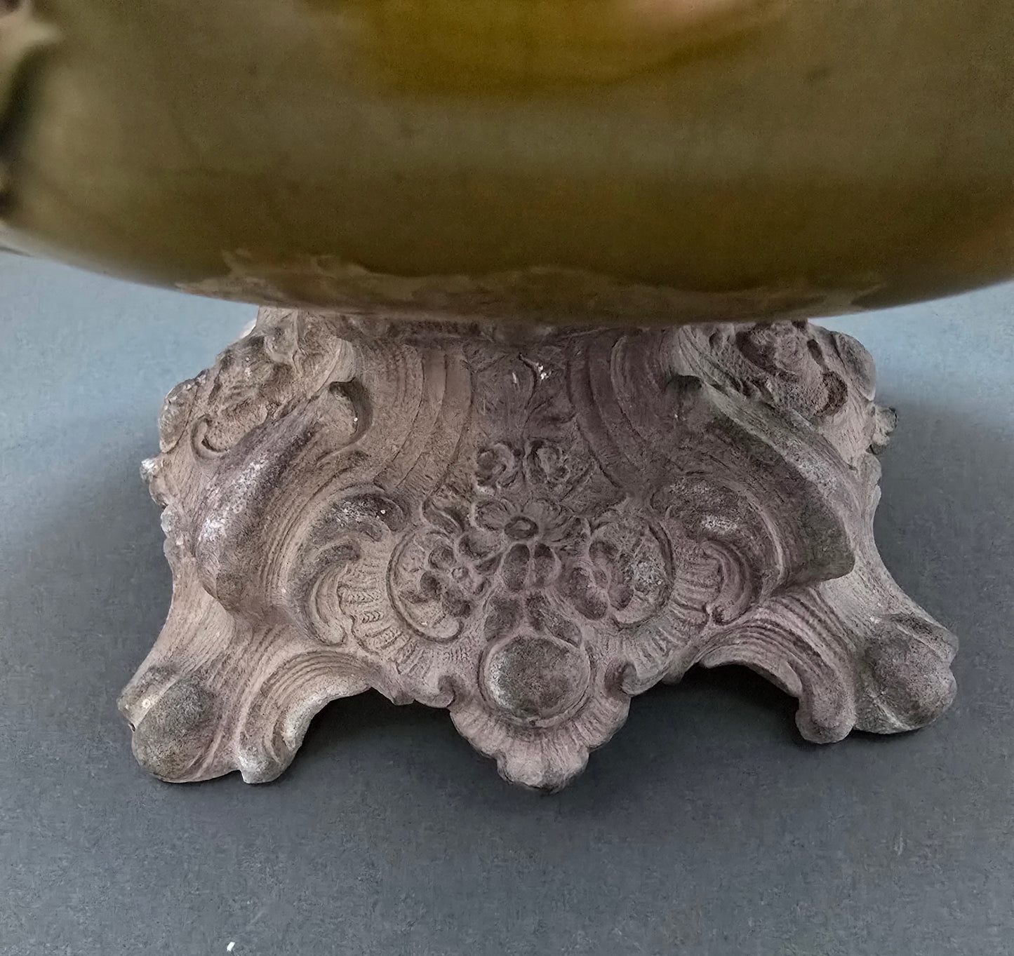 Rare Austrian Art Nouveau Porcelain Jardinière with Zamak Base - 1890