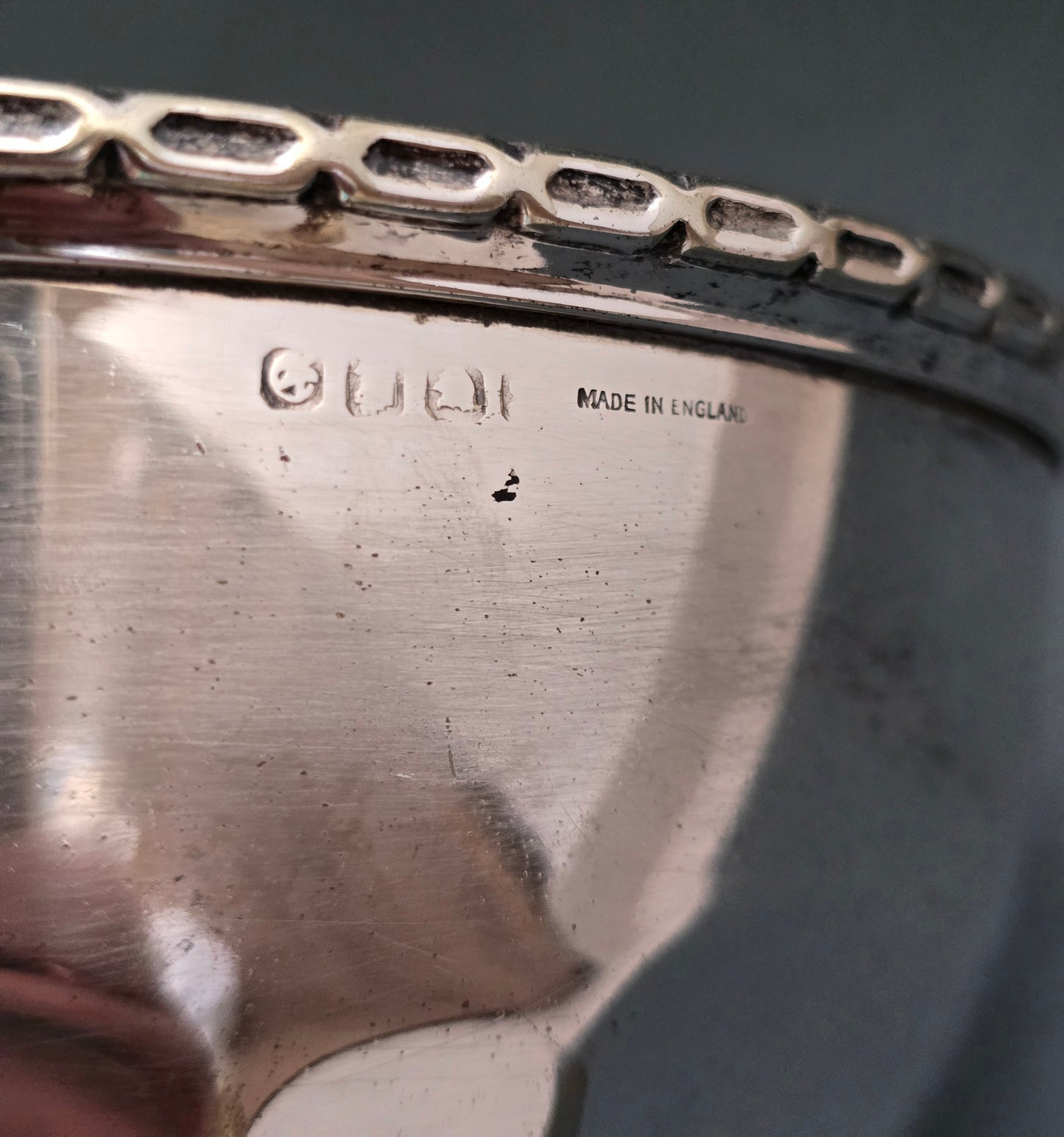 Glen Silver Plated Footed Bowl with Decorative Rim - Made in England (1910)