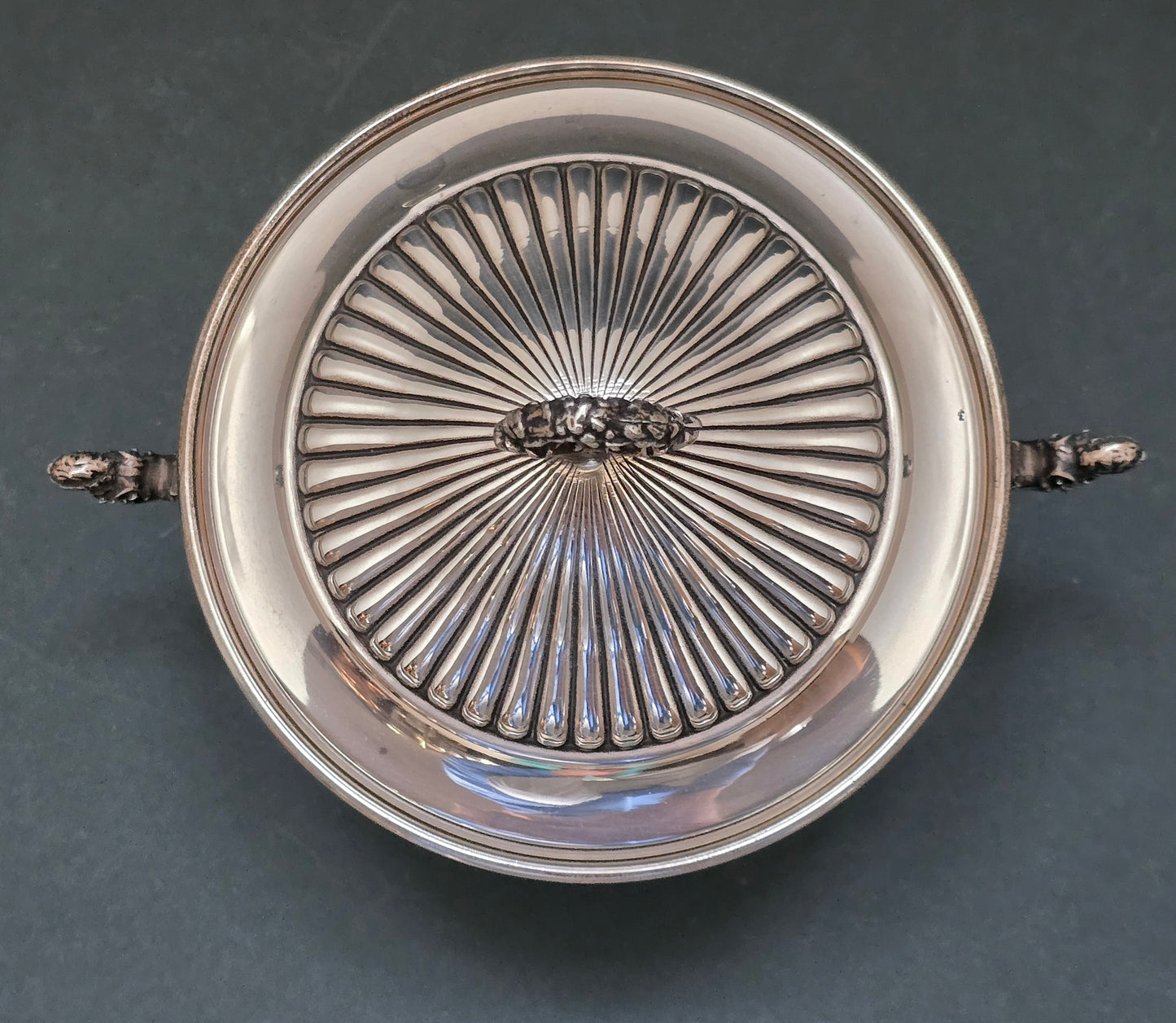 American Sterling Silver Sugar Bowl with Ornate Handles and Lid (circa 1880-1900)