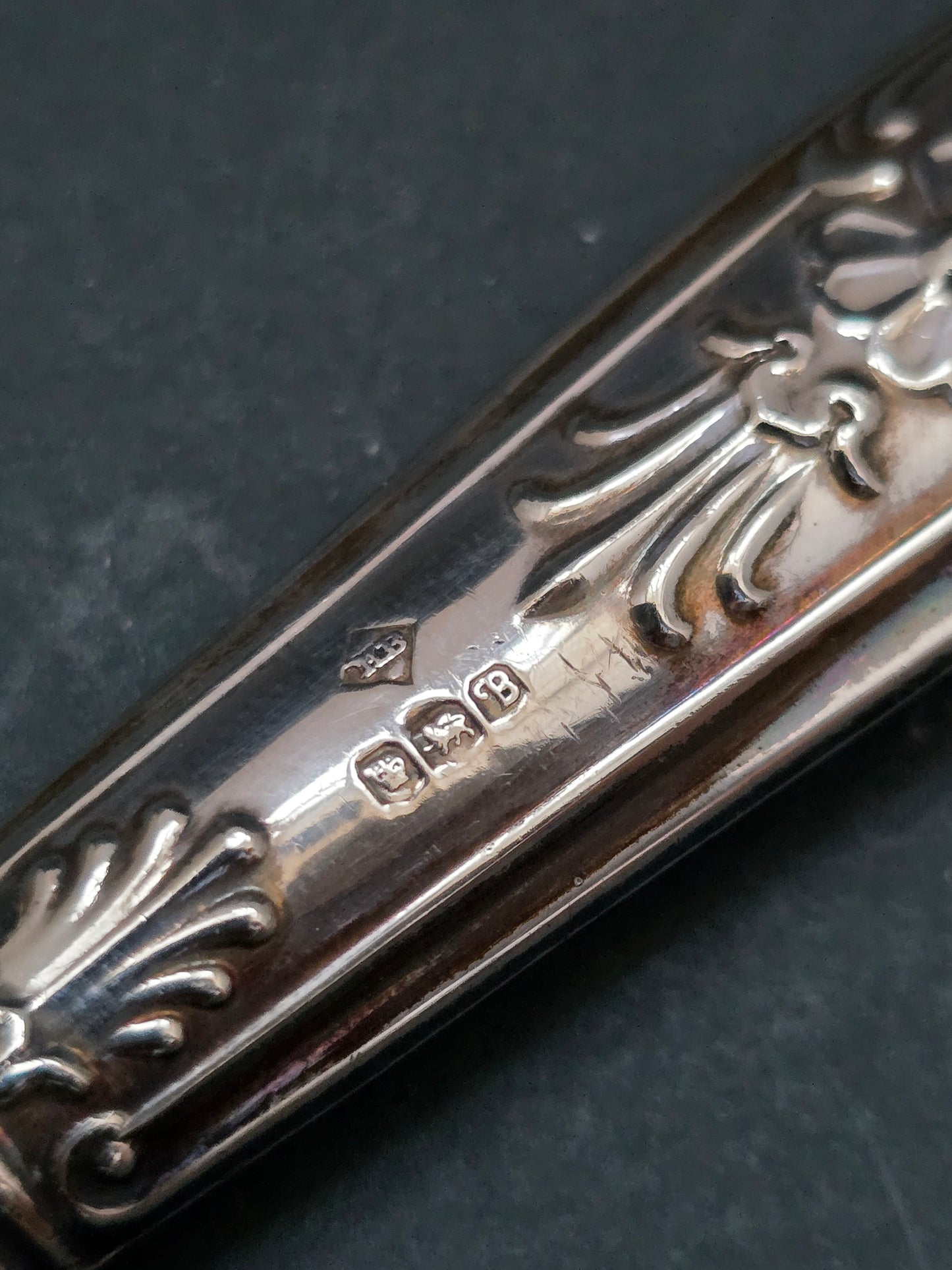 Victorian Silver Cake Server by Harrison Brothers Sheffield - Stainless Steel Blade with Ornate Handle (1894)