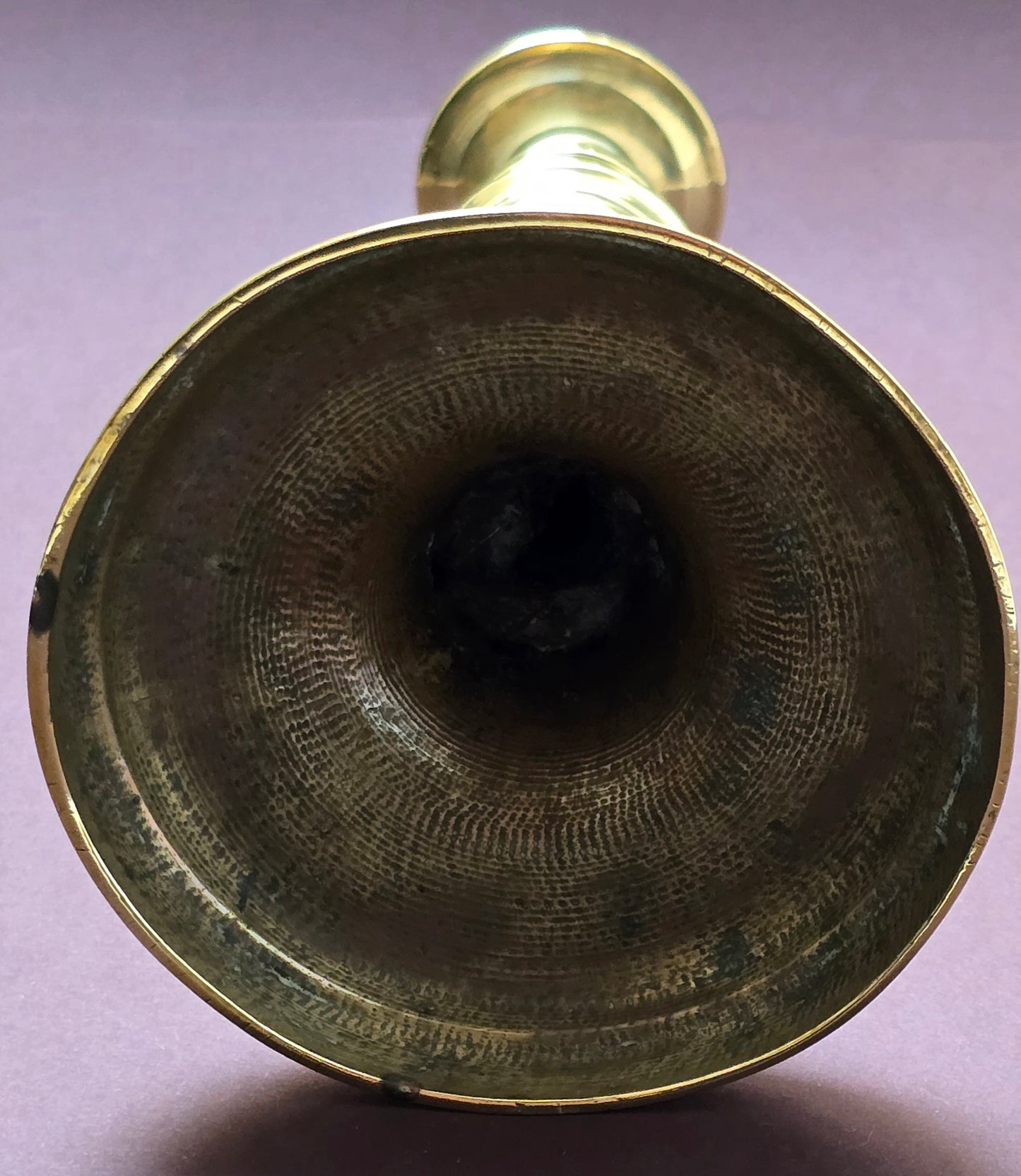 George II Brass Baluster Candlestick – Sand-Cast, England c.1730