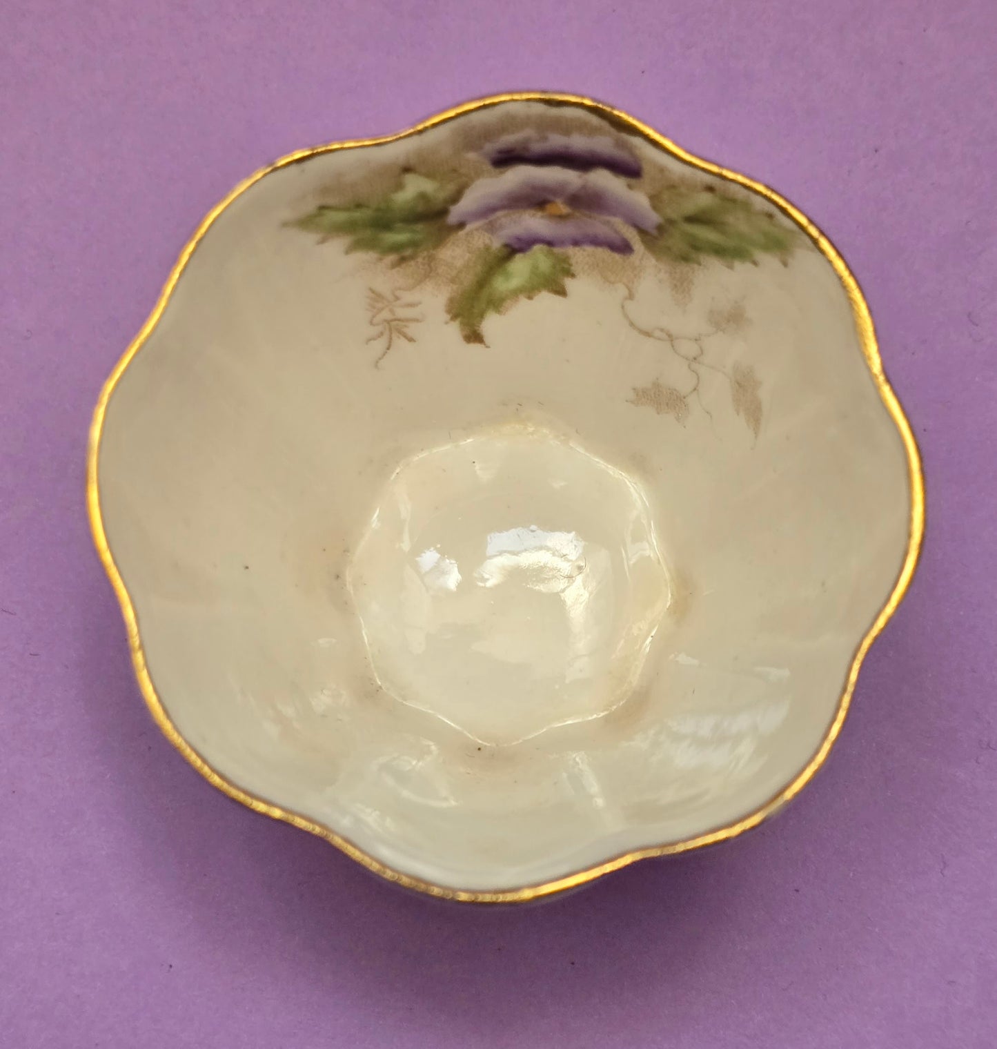 Chapman England Violet Tea Set for One — c.1900 Staffordshire
