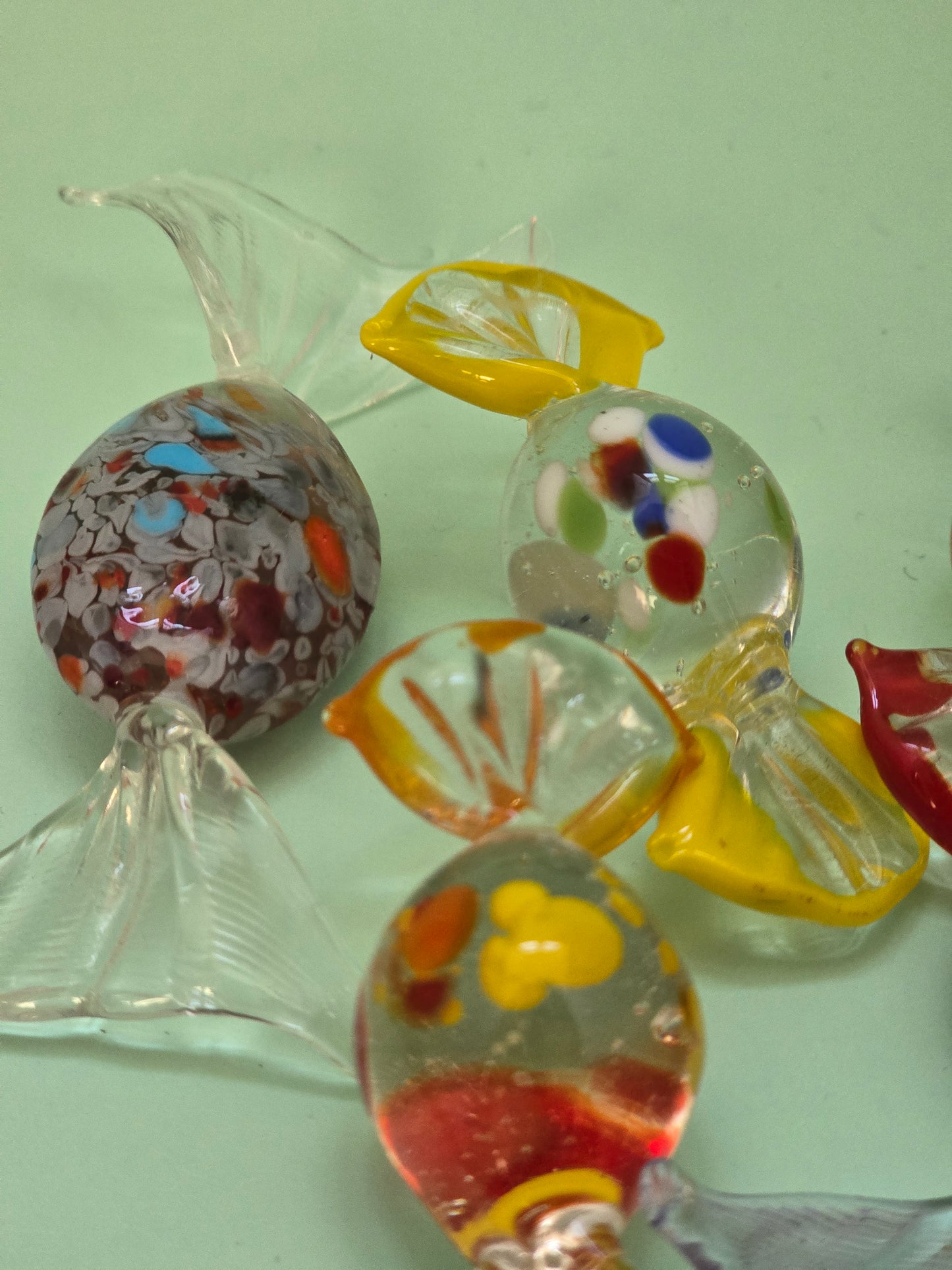 Vintage Murano Glass Candy Set of 6 — Handblown Italian Art Glass, 1970s