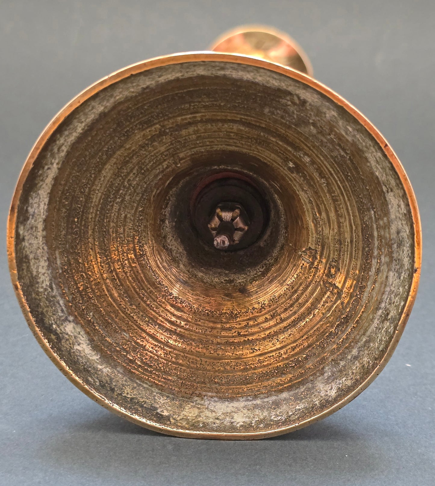 Vintage Brass Candlestick — Georgian Style Reproduction, 1970s