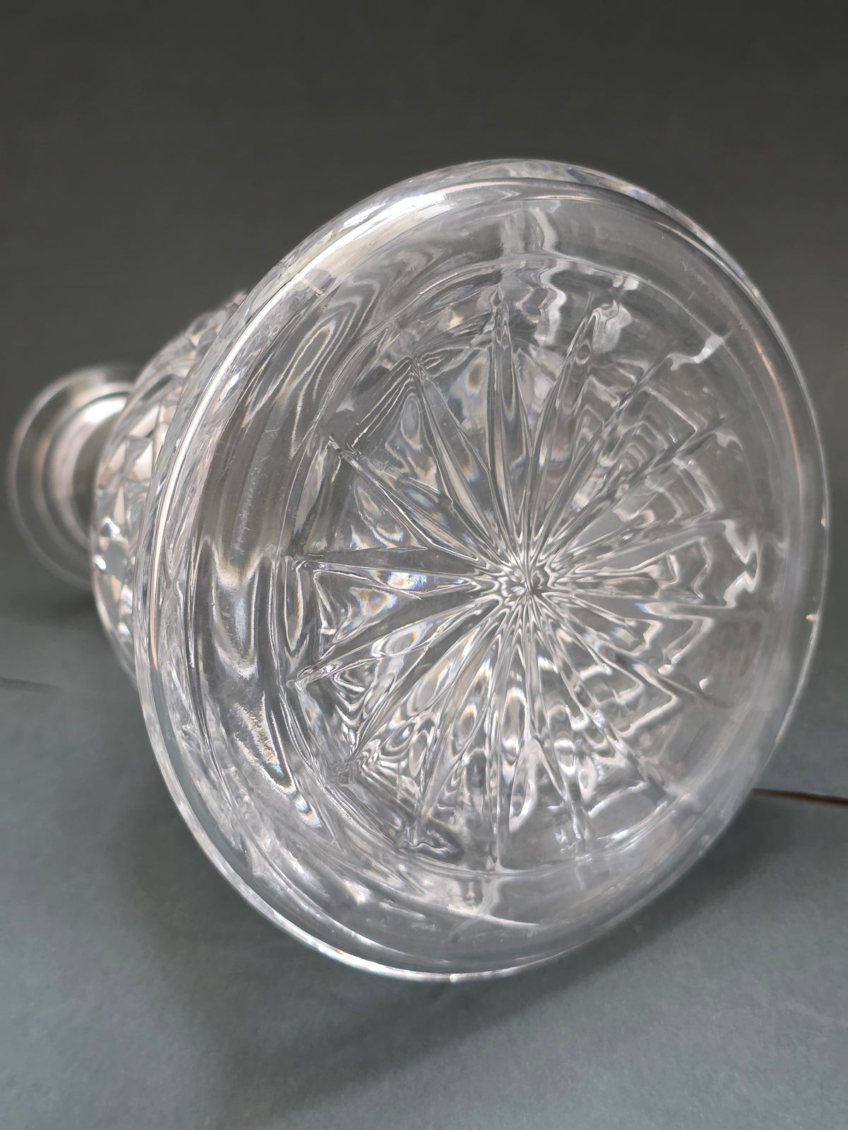 Vintage French Heavy Crystal Decanter with Stopper | c. 1970
