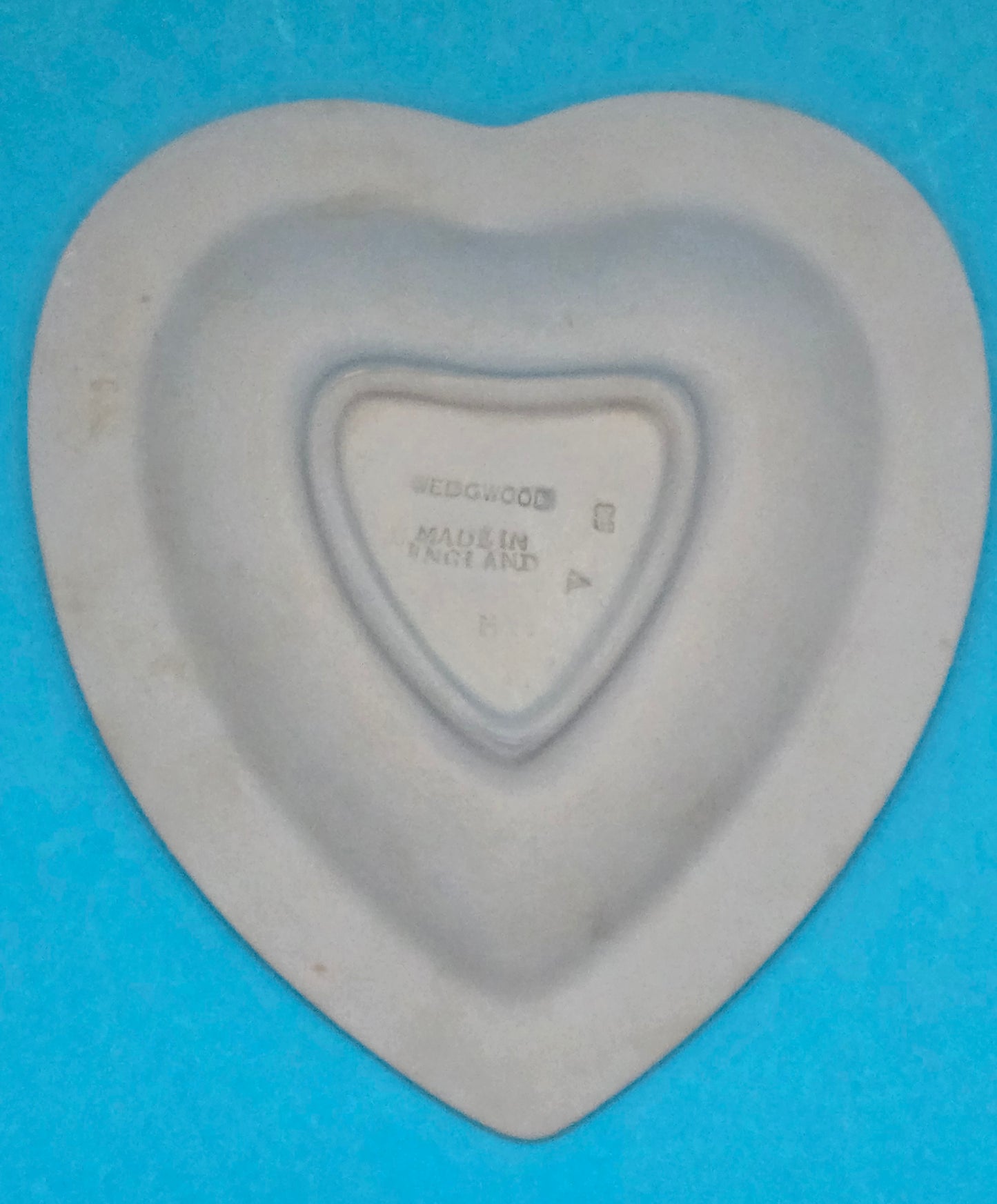 Wedgwood Jasperware Blue Heart Trinket Tray with Three Graces
