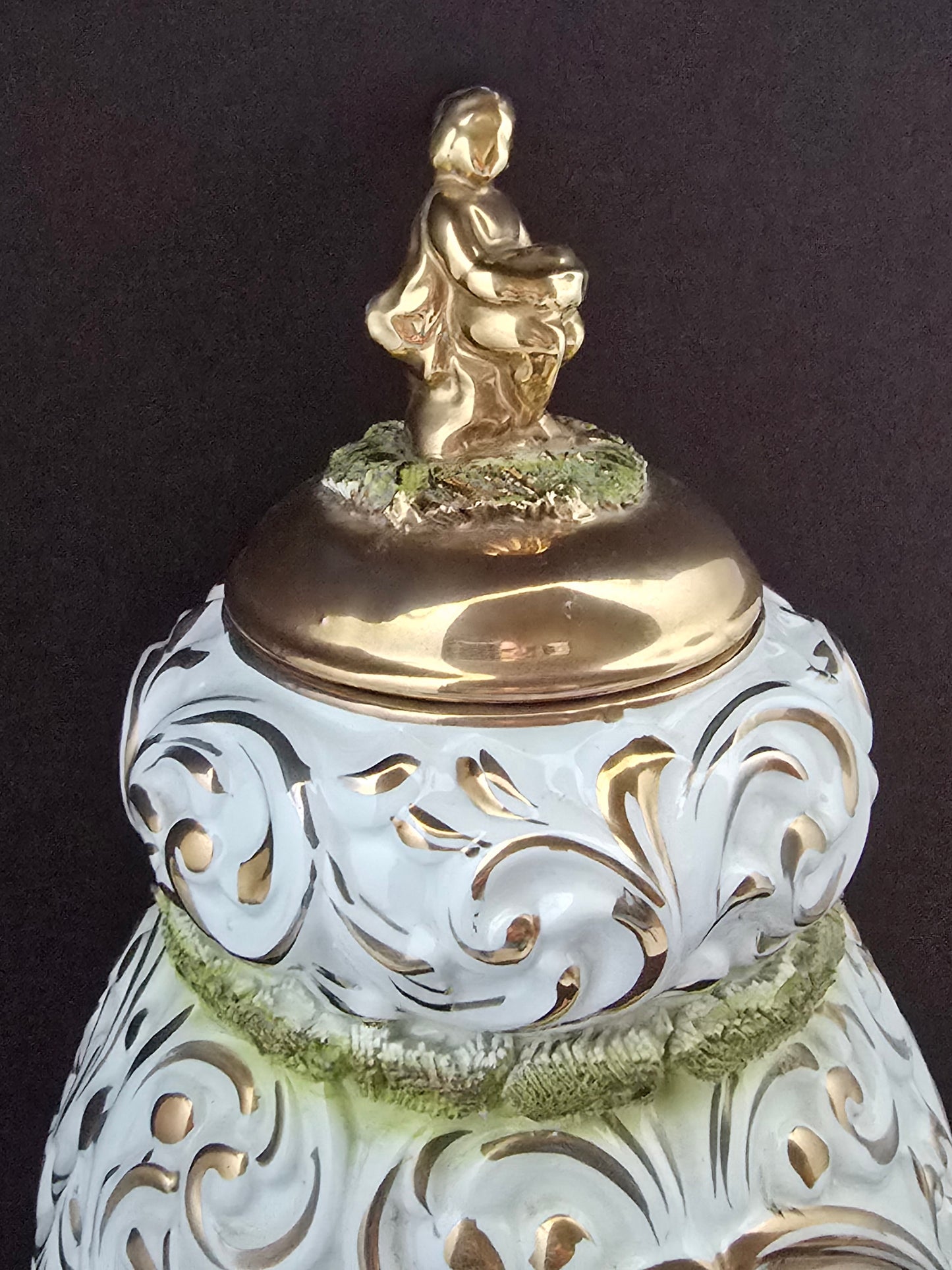 Vintage Capodimonte Porcelain Vase - 1950s Italy