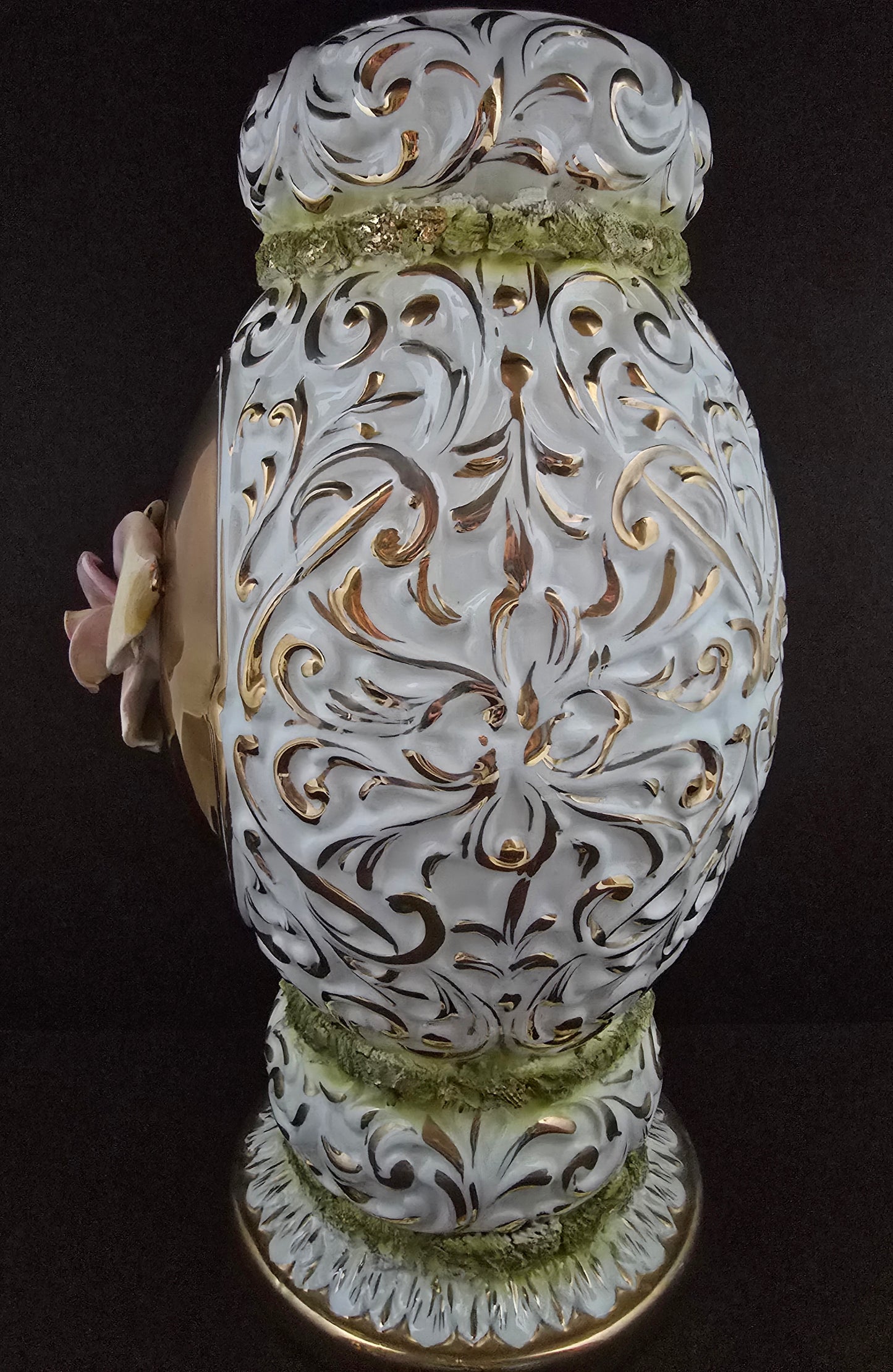 Vintage Capodimonte Porcelain Vase - 1950s Italy