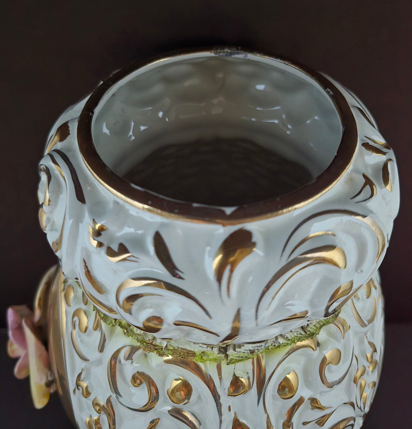 Vintage Capodimonte Porcelain Vase - 1950s Italy