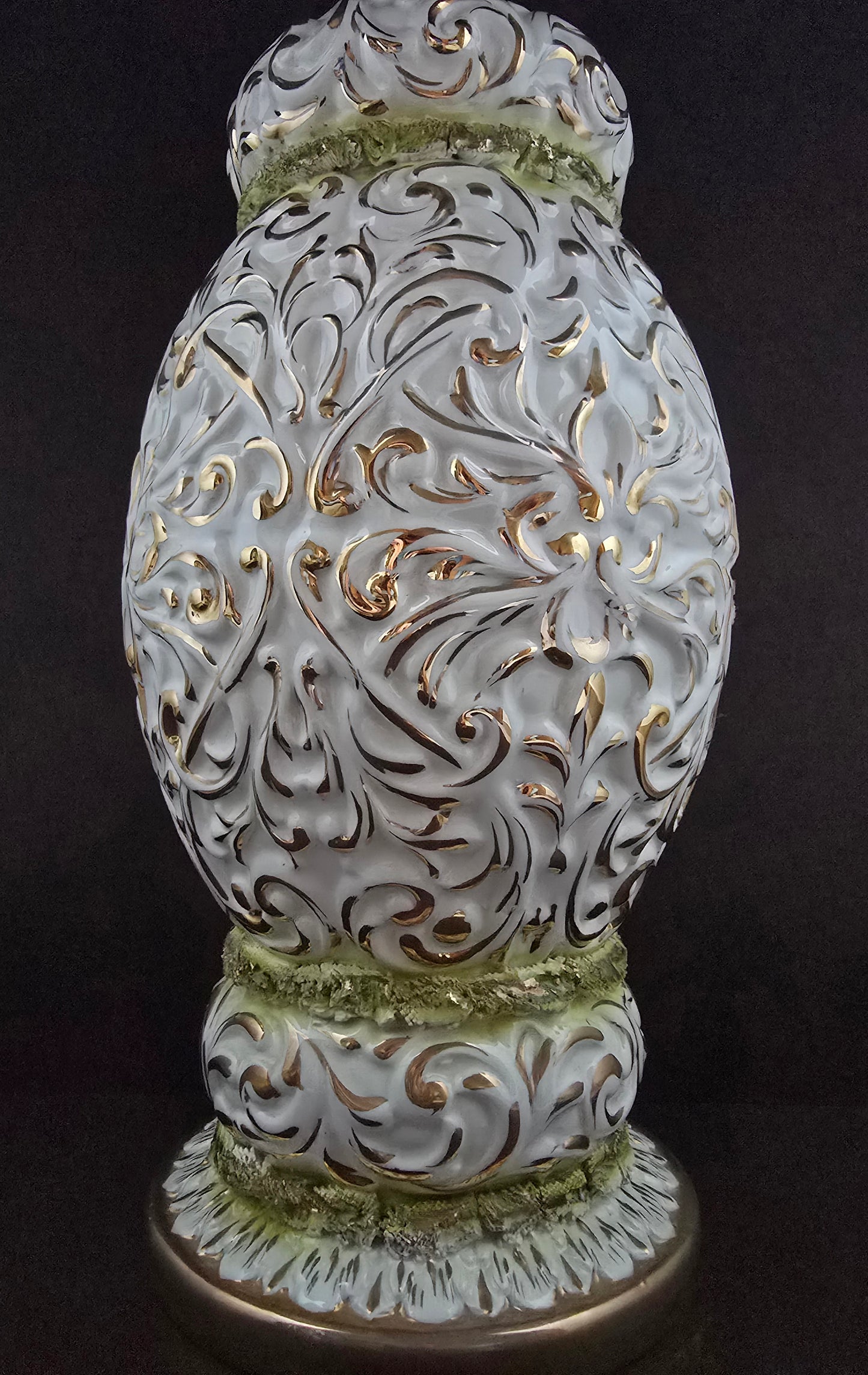 Vintage Capodimonte Porcelain Vase - 1950s Italy