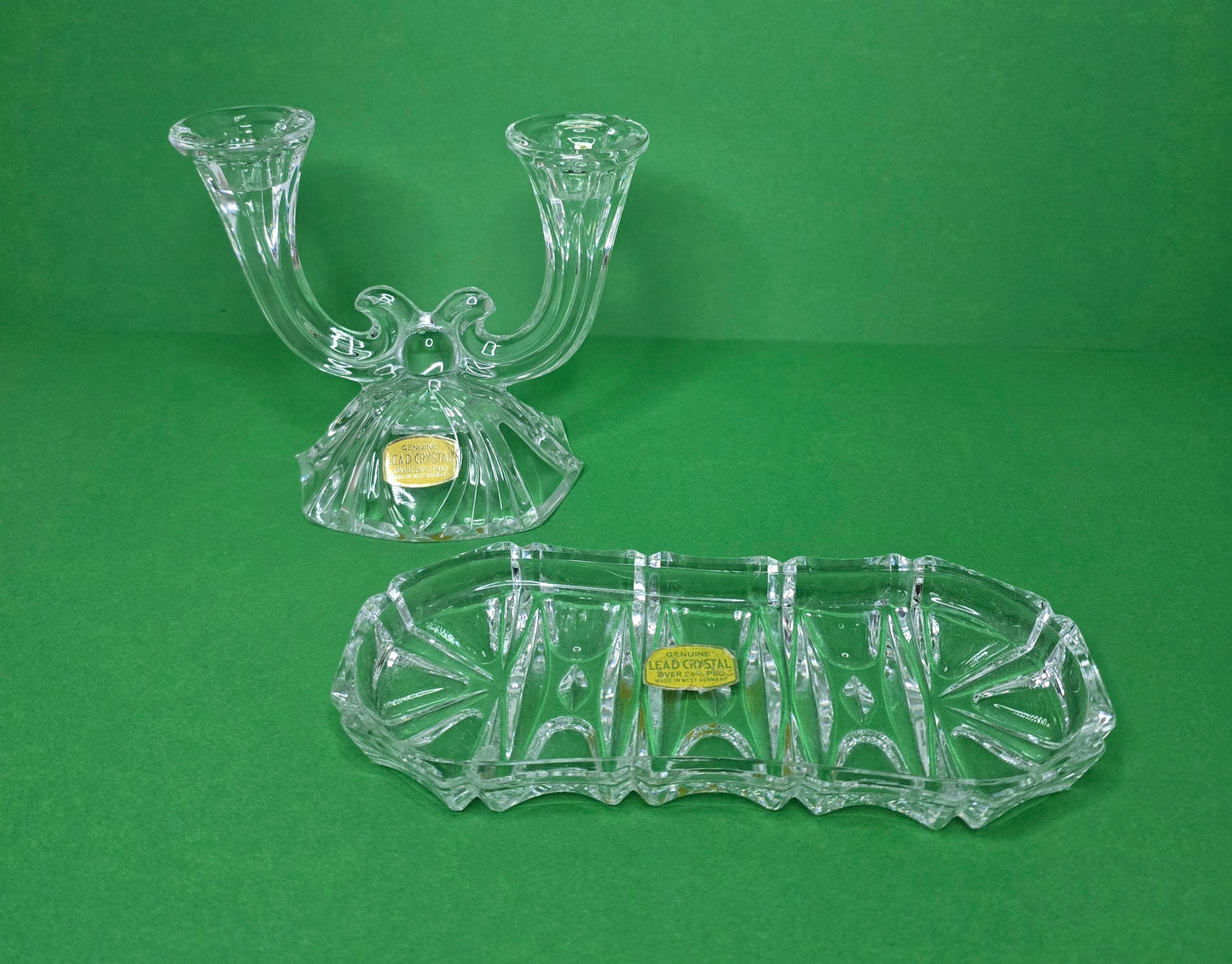 Genuine Lead Crystal Art Deco - West Germany 1950s