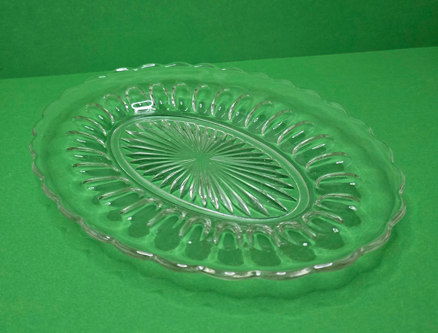 Vintage Glass Serving Dish - 1950s