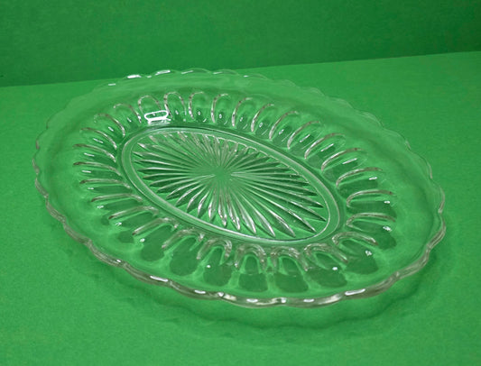 Vintage Glass Serving Dish - 1950s