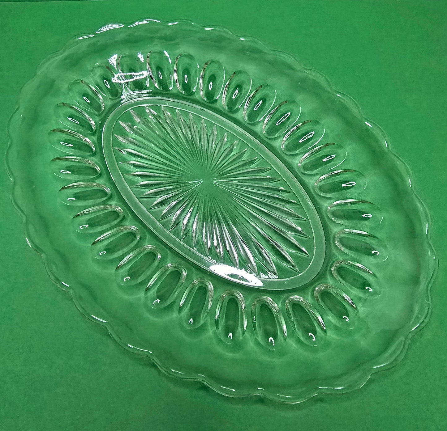 Vintage Glass Serving Dish - 1950s