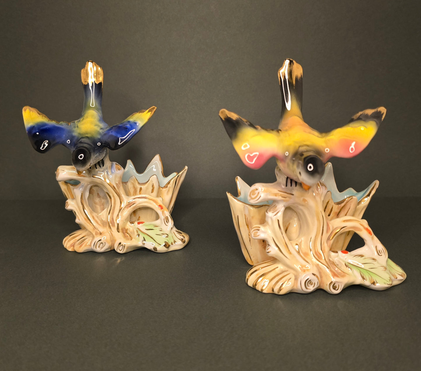 Signed G.Girardi Ceramic Bird Planters - 1940s Italy