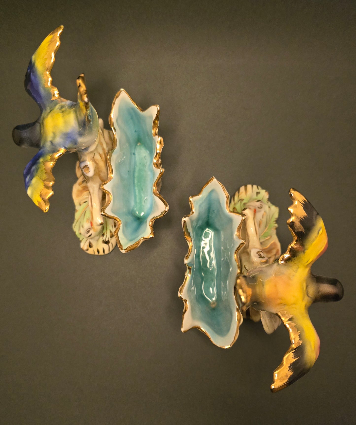 Signed G.Girardi Ceramic Bird Planters - 1940s Italy