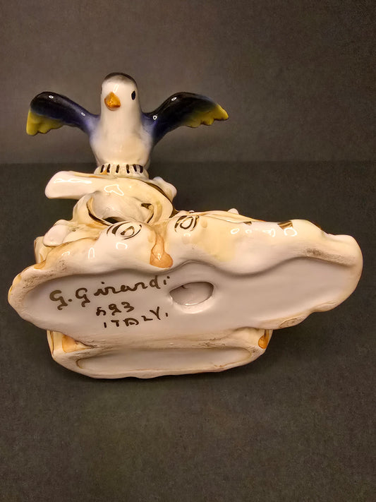 Signed G.Girardi Ceramic Bird Planters - 1940s Italy