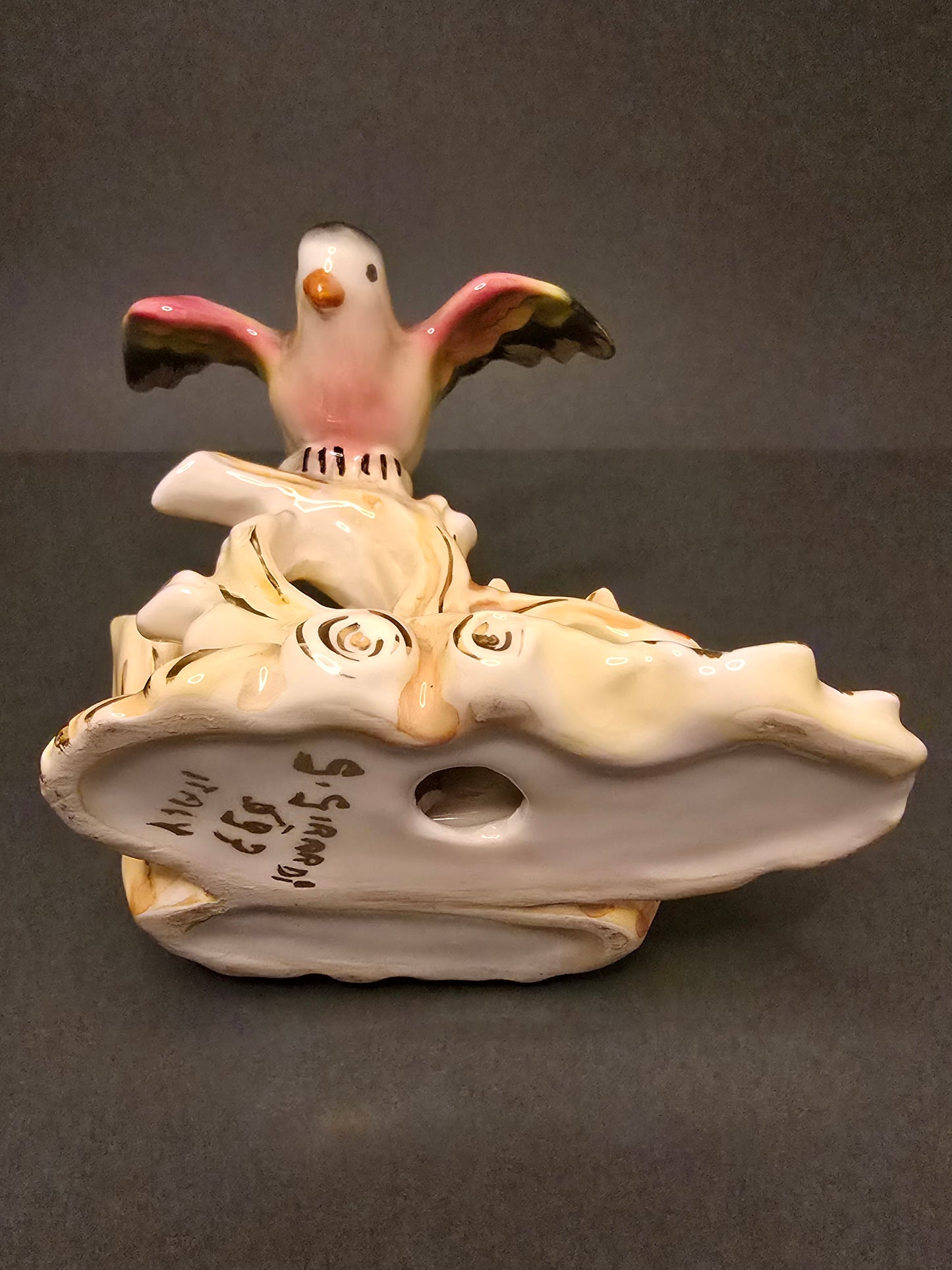 Signed G.Girardi Ceramic Bird Planters - 1940s Italy