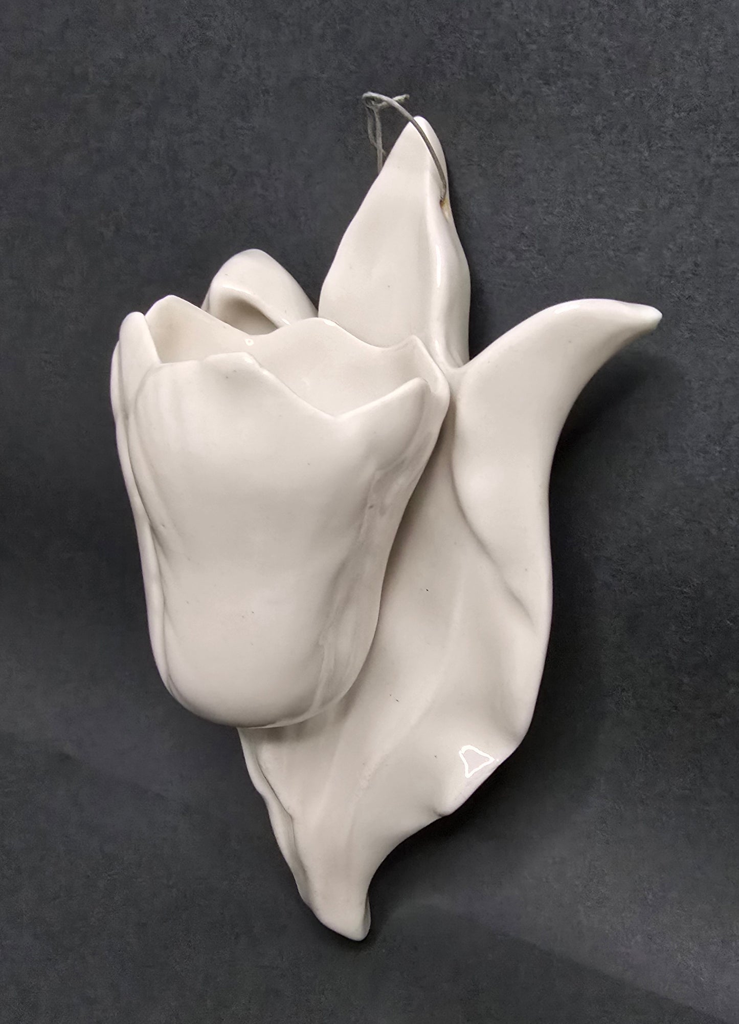 Vintage Dutch Wall Tulip Vase - 1950s Ceramic