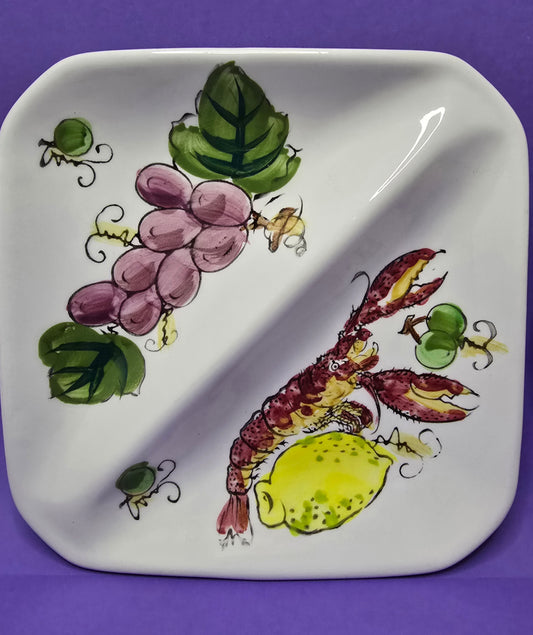 Vintage Japanese Hand-Painted Fish Plates | 1950s