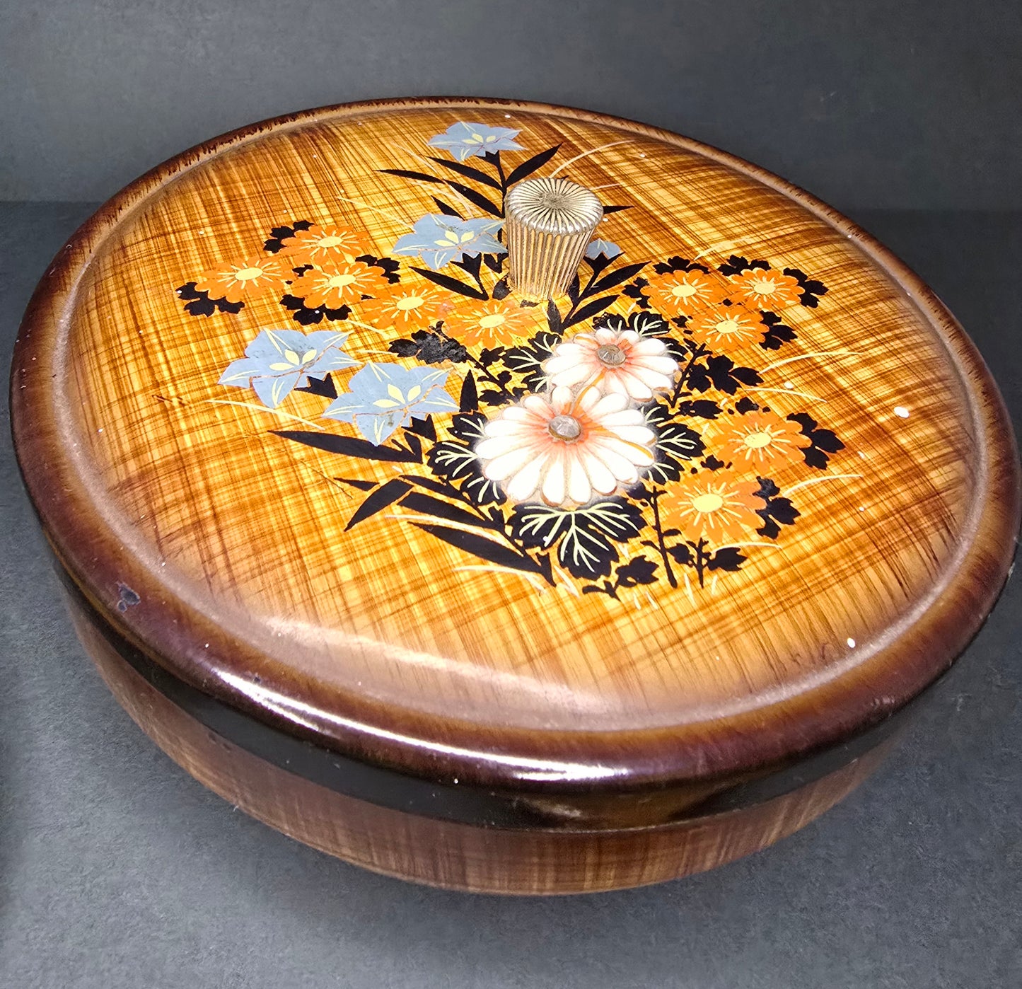 Vintage Japanese Lacquer Box with Coasters