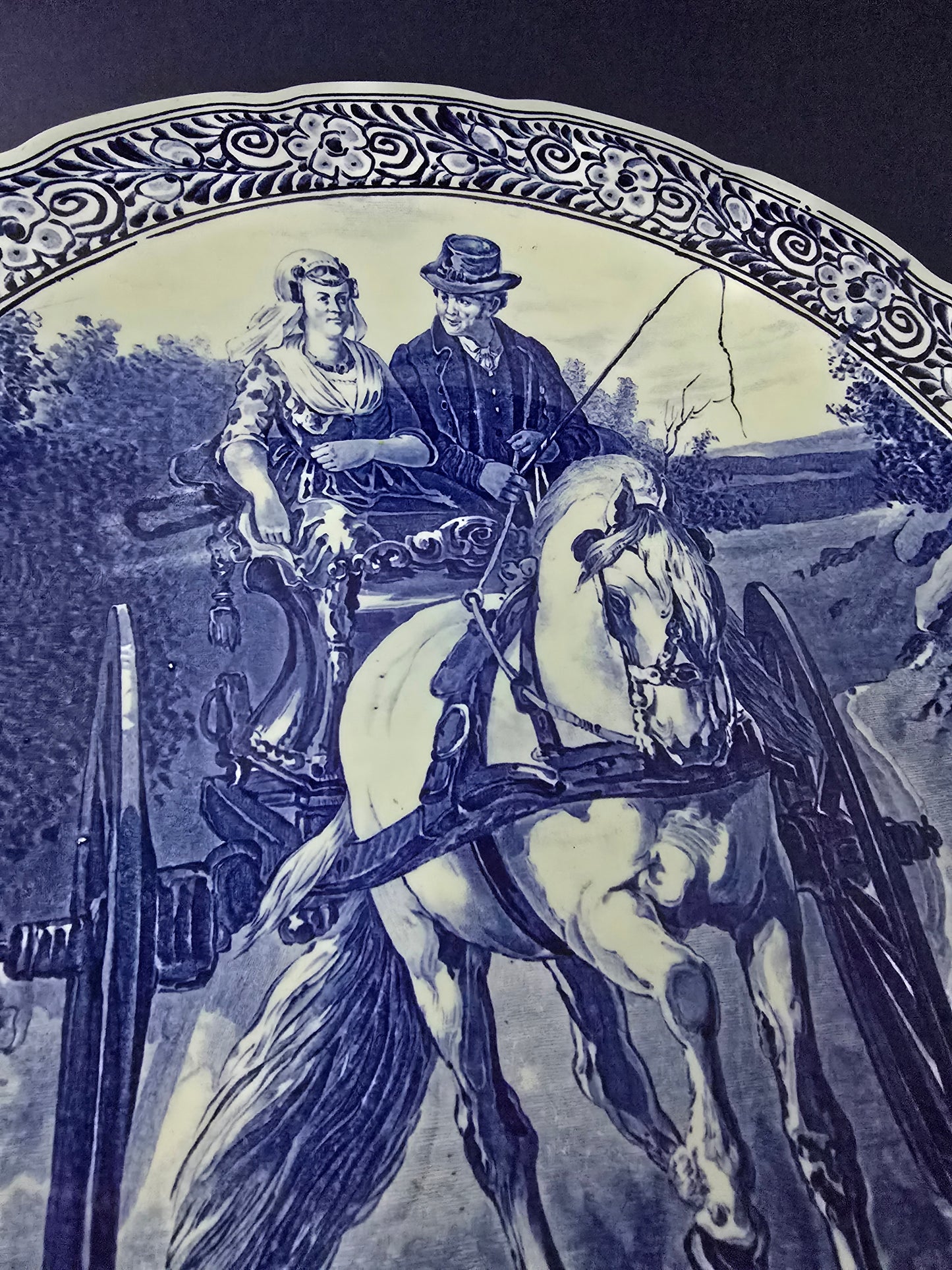 Large Delft Blue Wall Plate by Royal Sphinx | 1950s