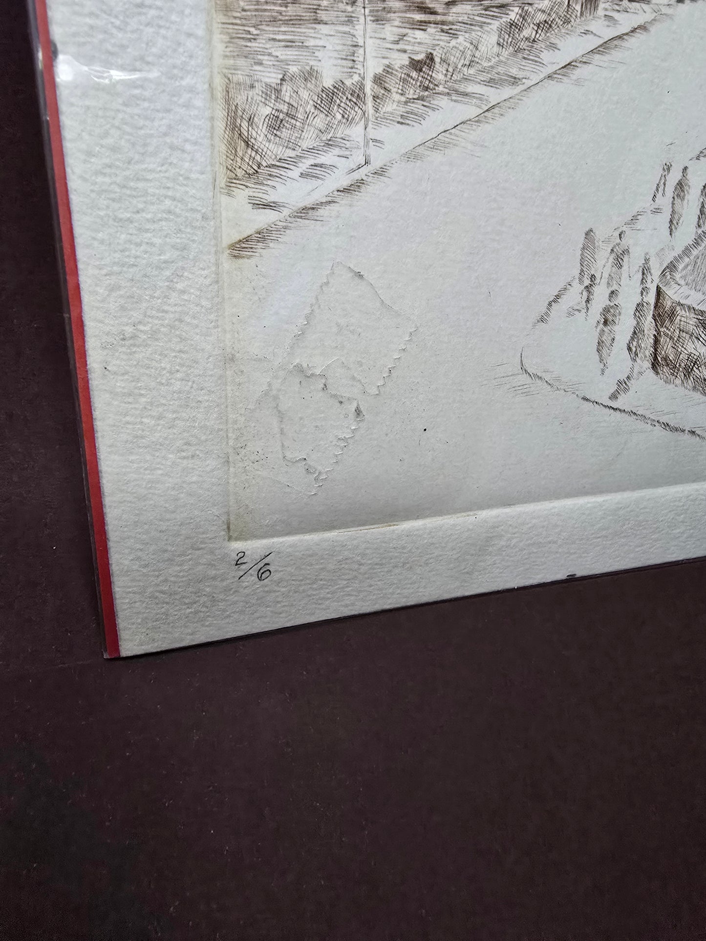 SOLD!Mid-Century Drawing Grand Harbour Valletta Malta by Joumi Harper