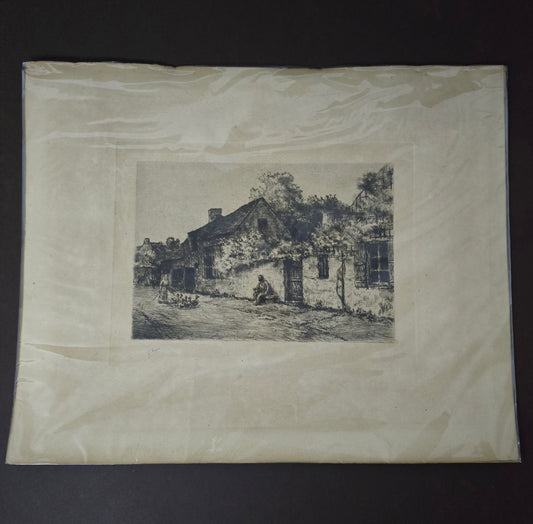 Signed Antique French Lithograph | 1900