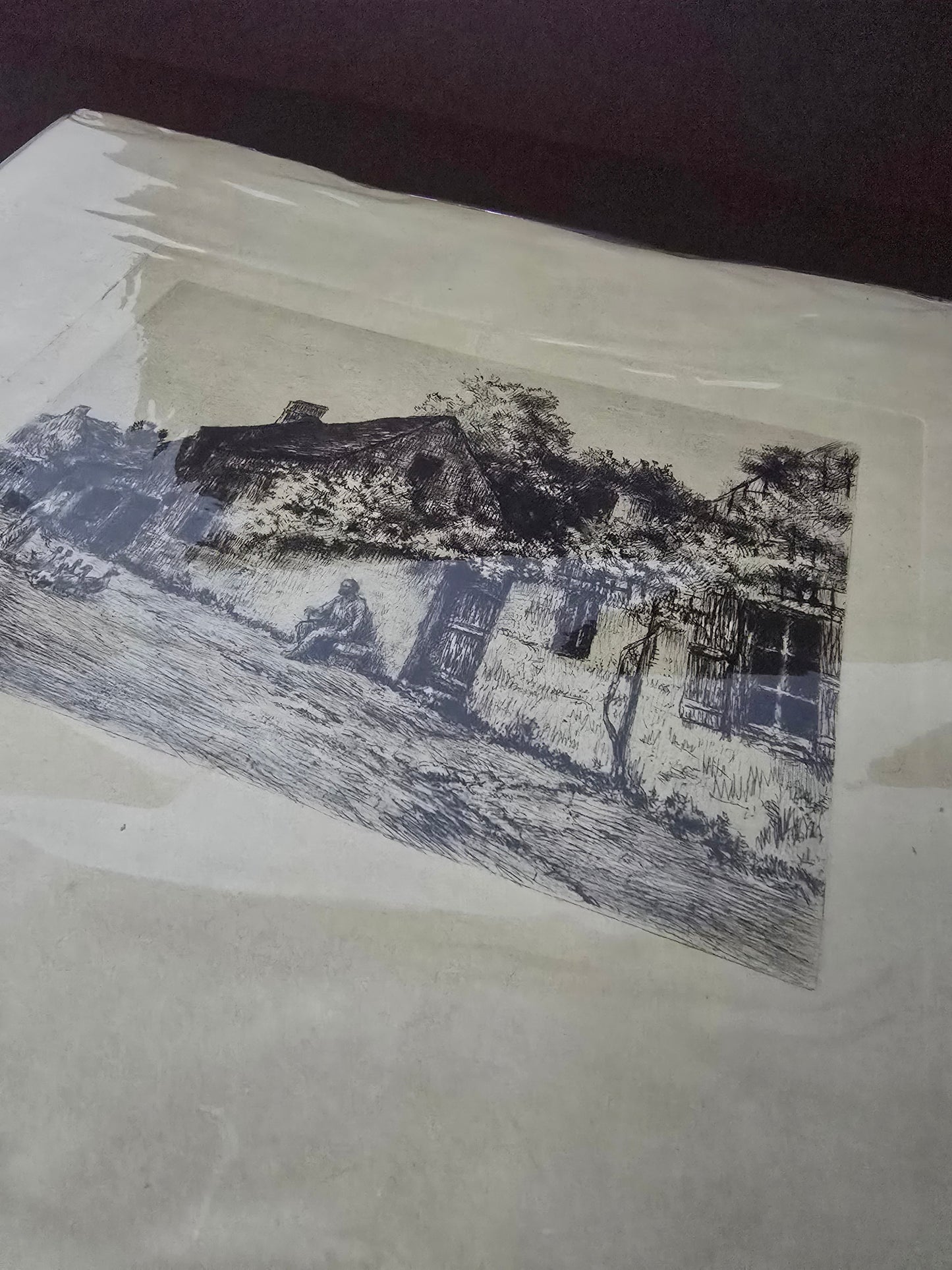 Signed Antique French Lithograph | 1900