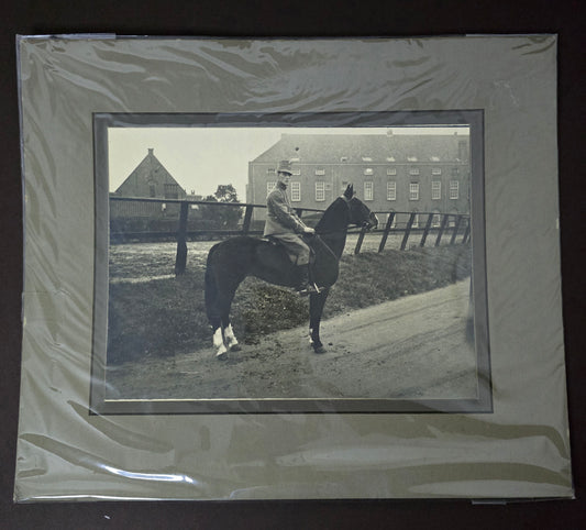 Antique Photograph Soldier on Horseback Netherlands | 1915 WWI Era