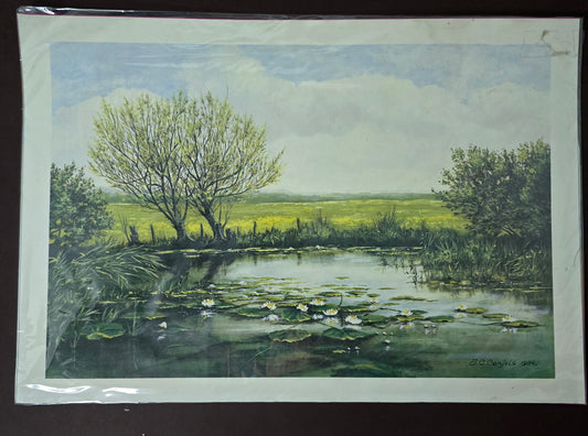 Vintage Print after Painting by J.C. Carjels | France 1984