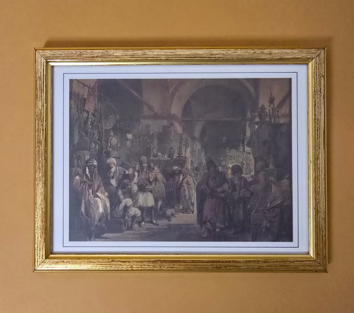 Turkish 19th Century Illustrated Map - Framed Historical Print