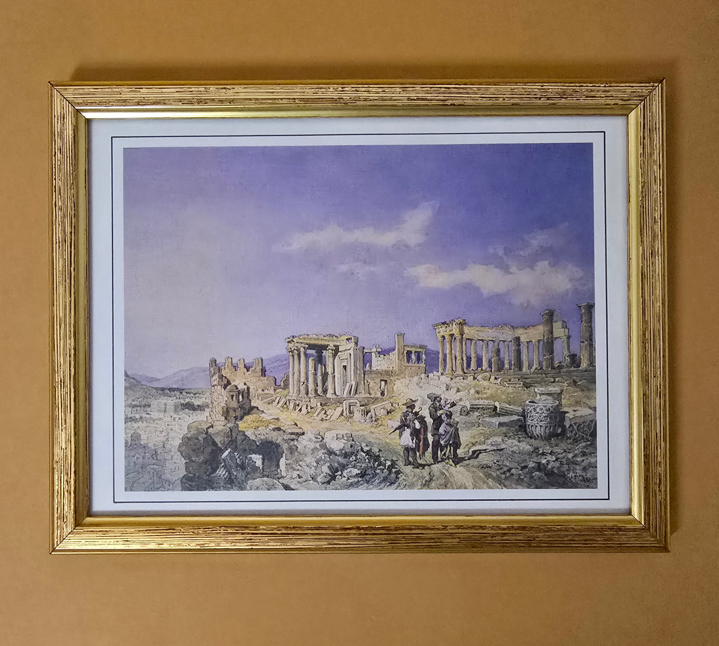 Turkish 19th Century Illustrated Map - Framed Historical Print
