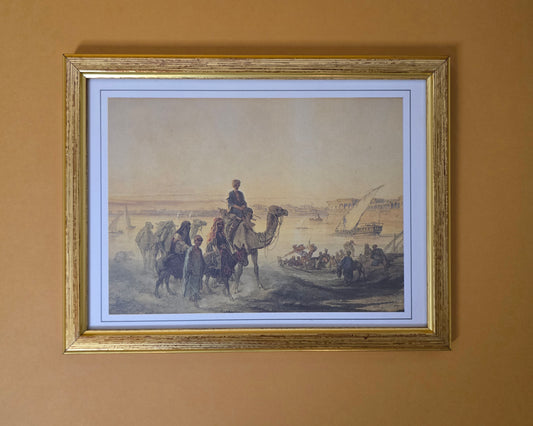 Turkish 19th Century Illustrated Map - Framed Historical Print