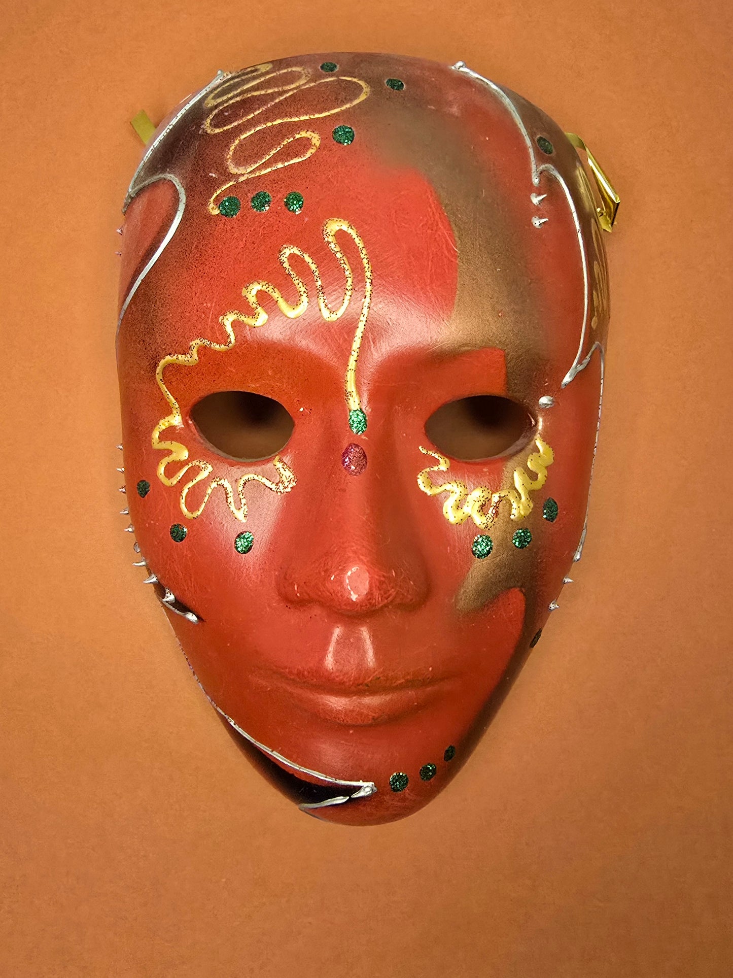 Venetian Hand-Painted Mask - 1970s Party Ready