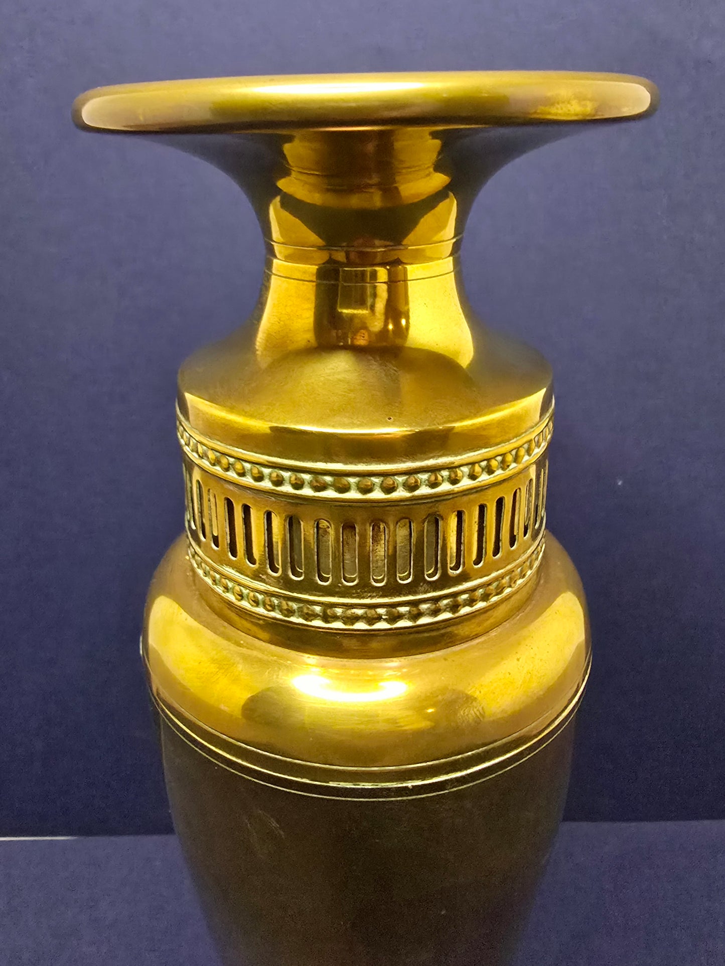 Yellow brass Jugendstil vase circa 1900