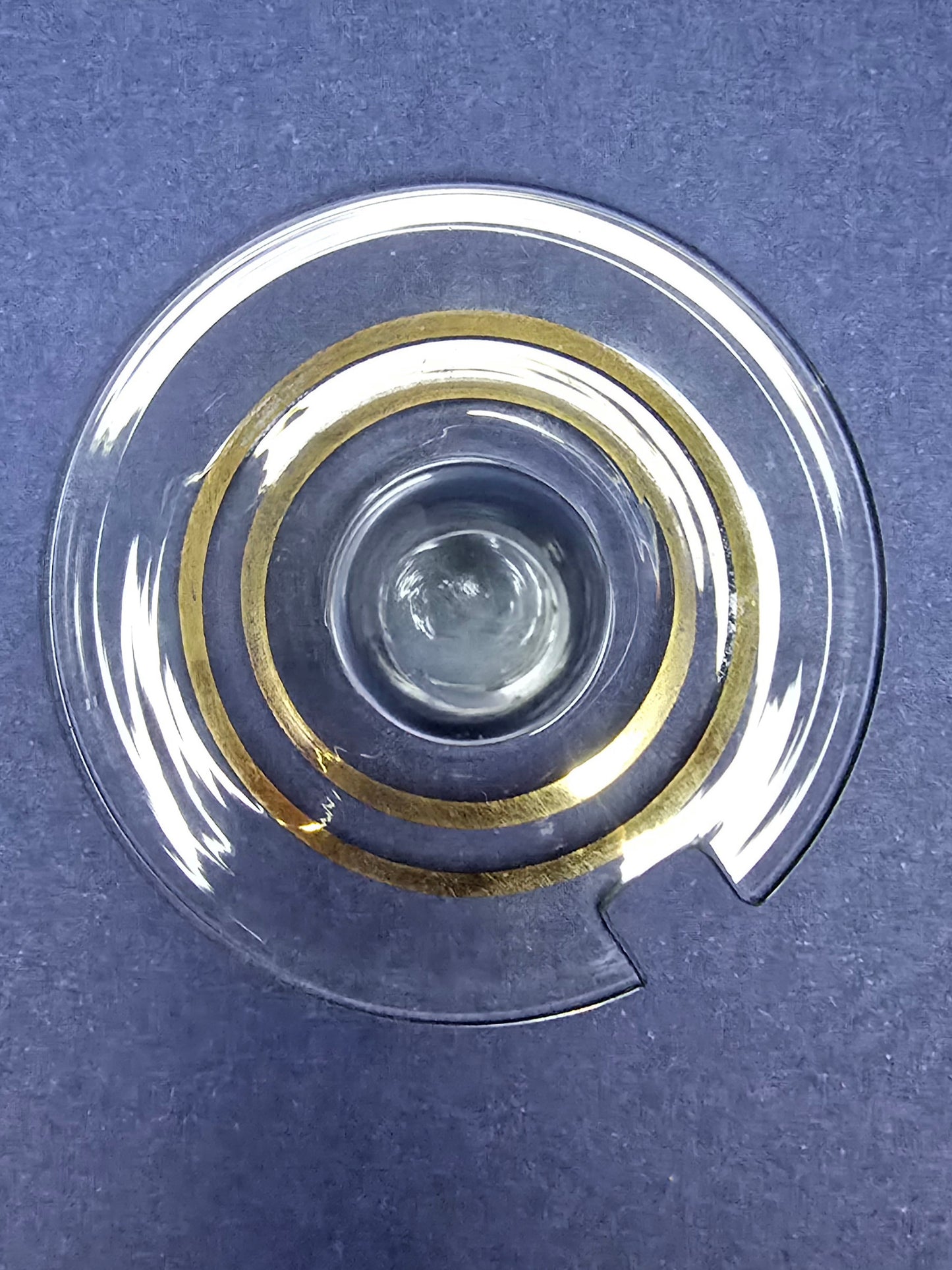 Art Nouveau hand-painted crystal sugar bowl with silver spoon
