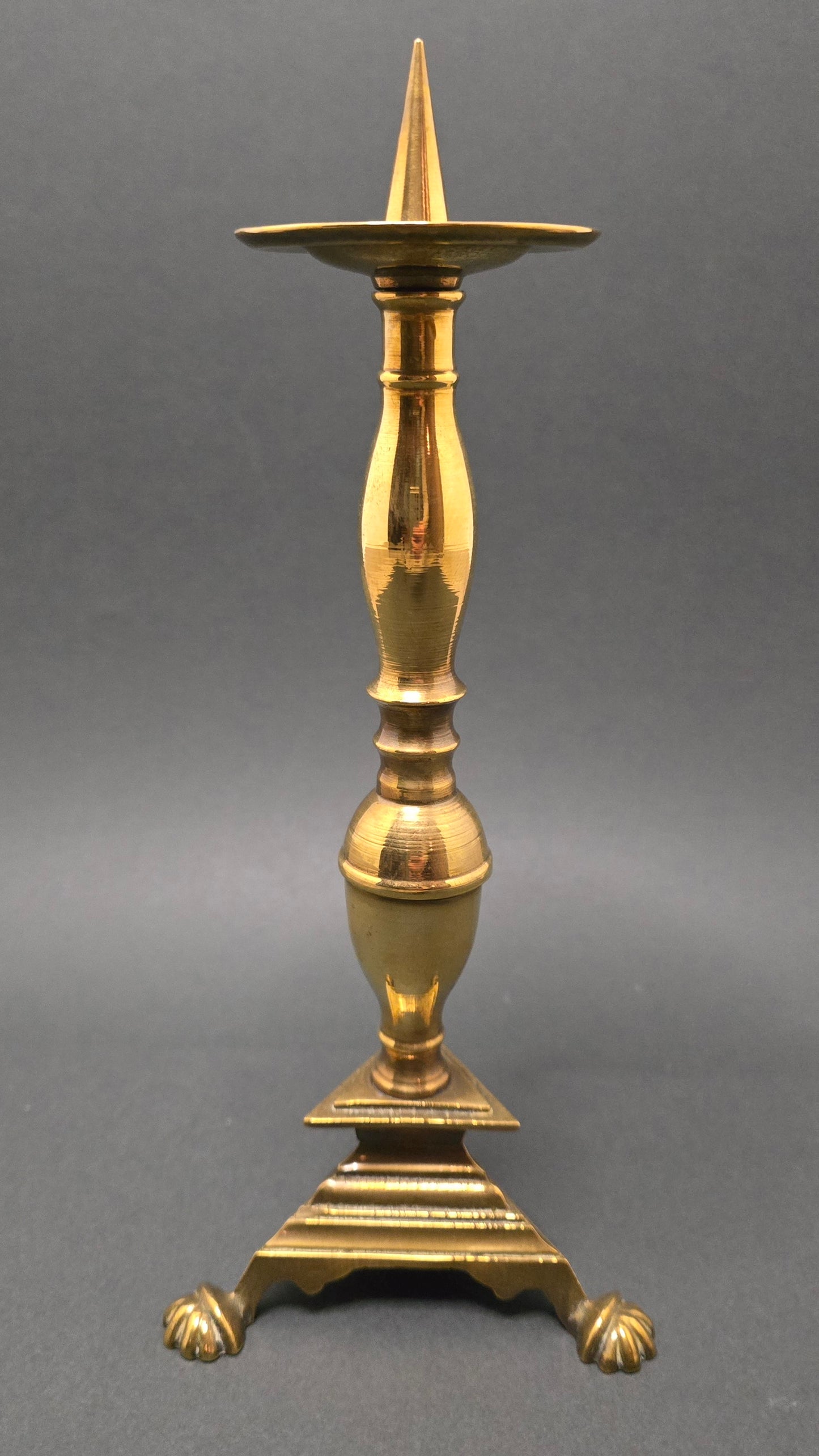 Solid brass church candlestick 1870 Netherlands